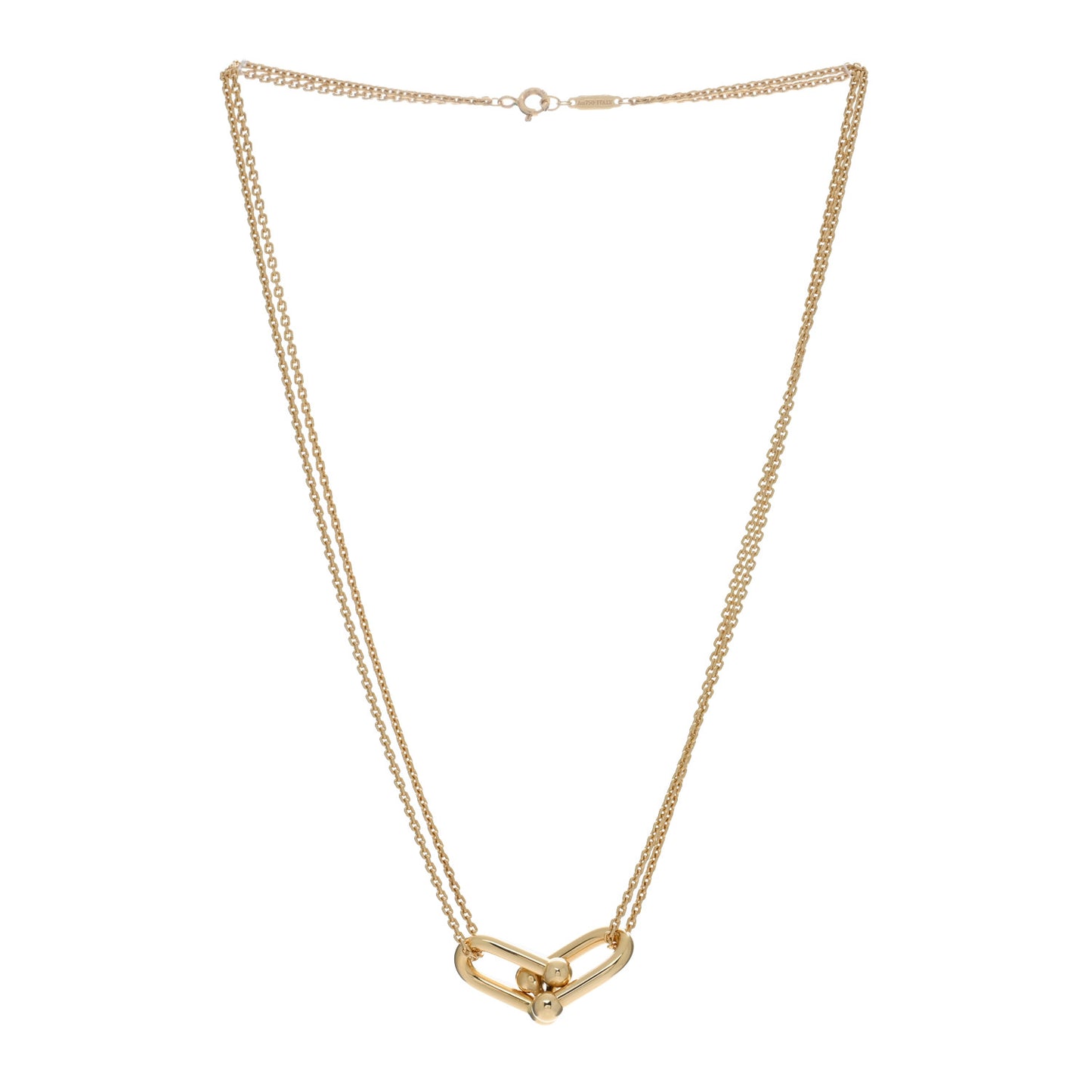 18K Yellow Gold HardWear Double Link Pendant Necklace
