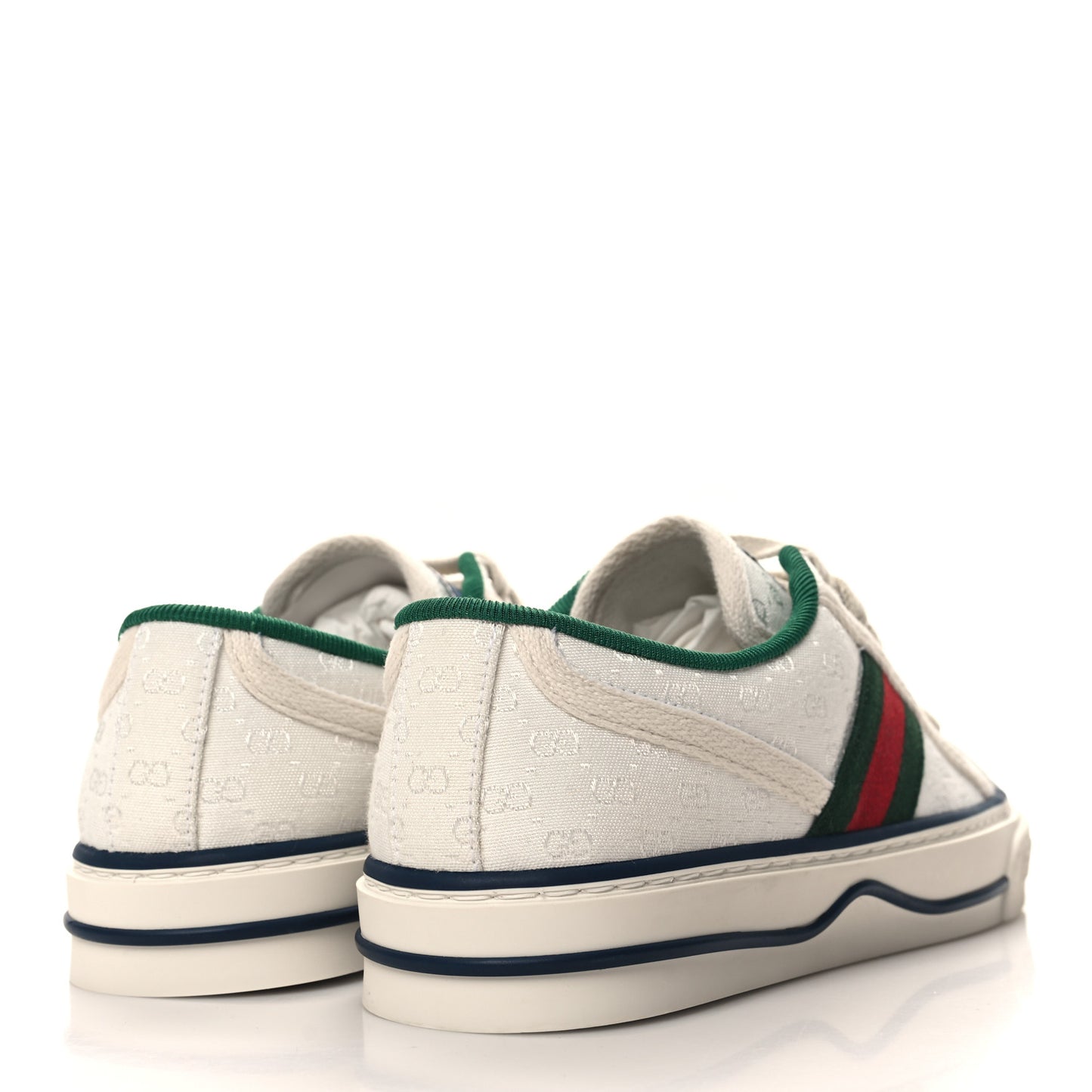 Jacquard Mini GG Monogram Web Womens 1977 Tennis Sneakers 34.5 White
