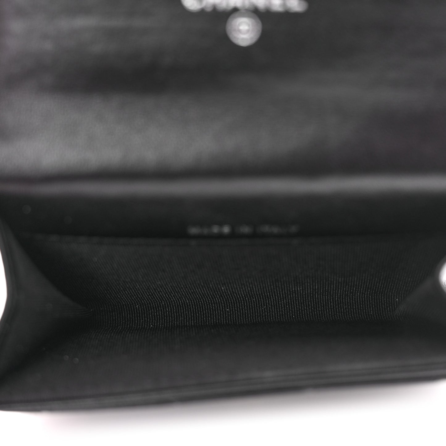 Lambskin Quilted Flap Card Holder Wallet So Black
