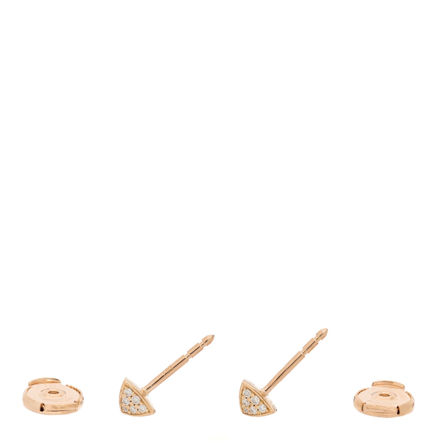 18K Rose Gold Diamond Clou d'H Stud Earrings