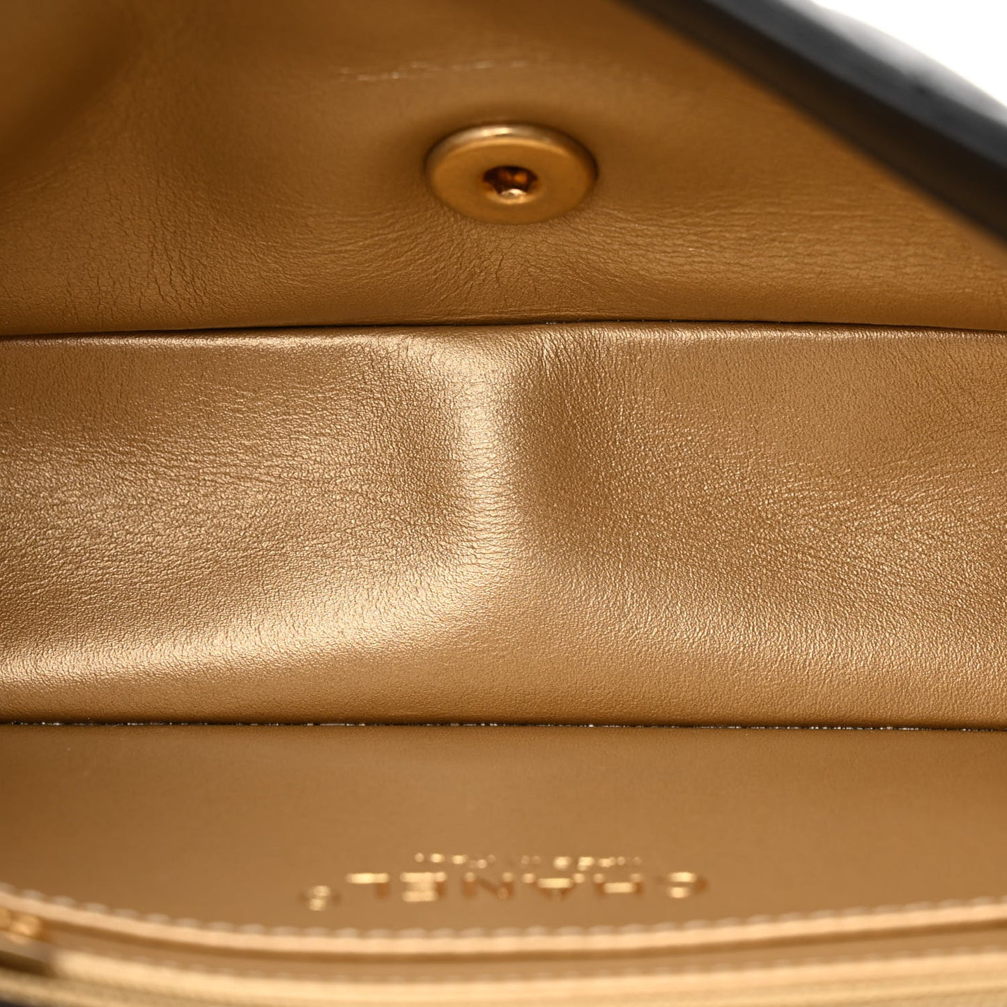 Lambskin Quilted Mini Rectangular Pearl Crush Flap Black