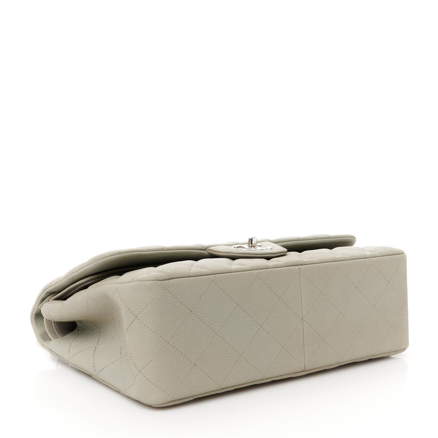 Chanel Caviar Quilted Jumbo Double Flap Grey 4 of 11