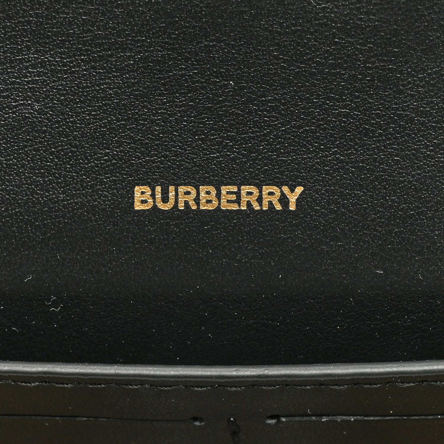 Burberry Calfskin Vintage Check Hannah Wallet with Detachable Strap Black 6 of 8