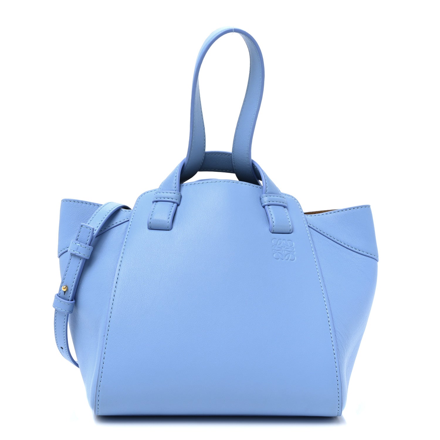 Loewe Calfskin Small Hammock Nugget Shoulder Bag Celestine Blue 1 of 10