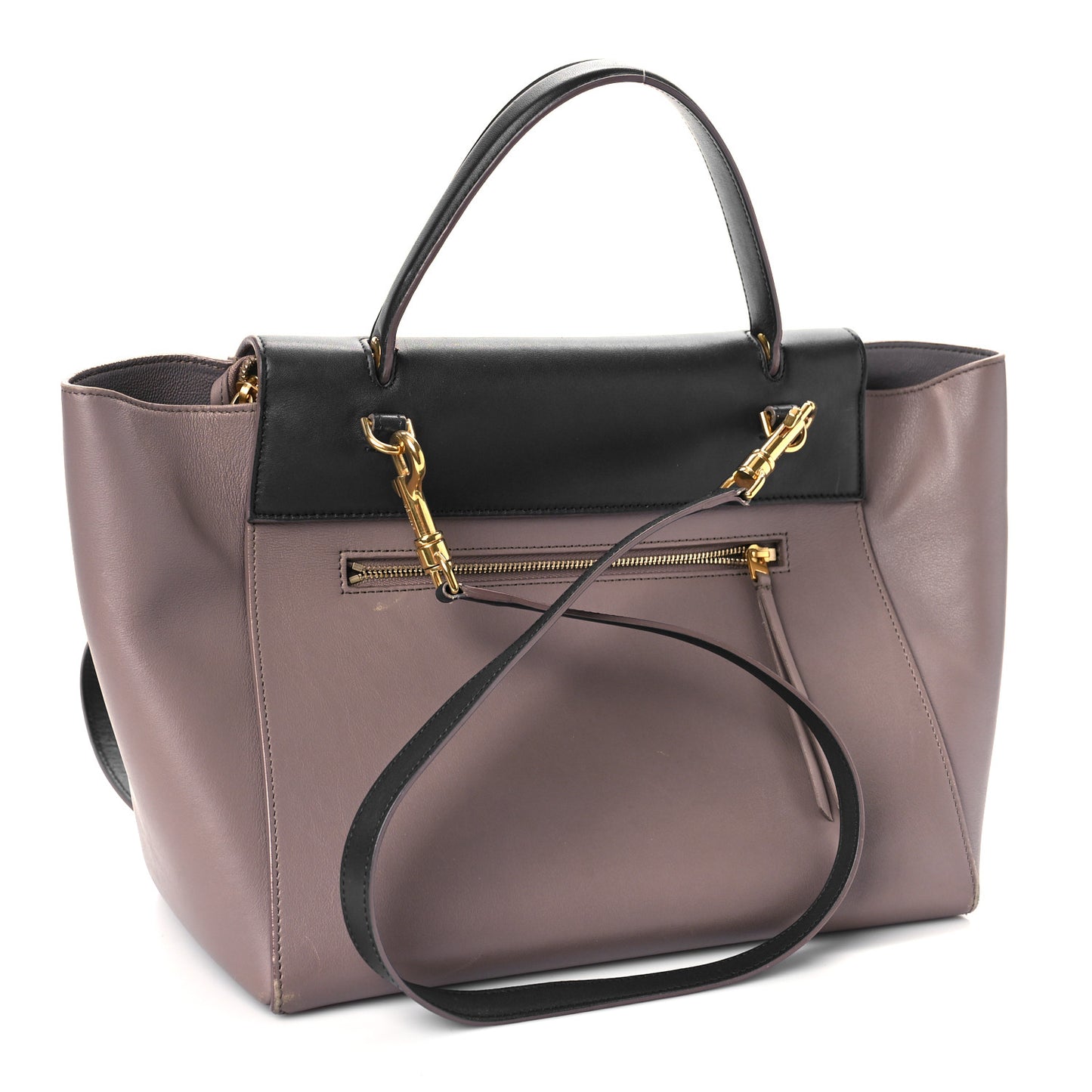 Smooth Calfskin Mini Bi-Color Belt Bag Light Smoke Violet