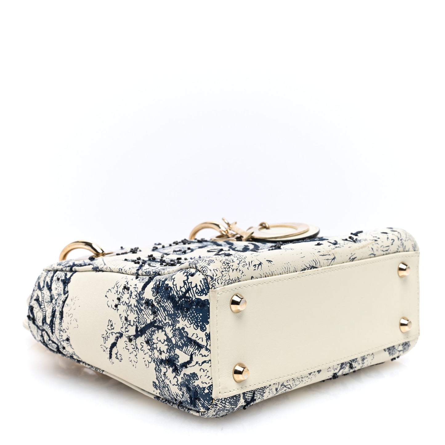 Calfskin Toile de Jouy Mini Lady Dior Blue