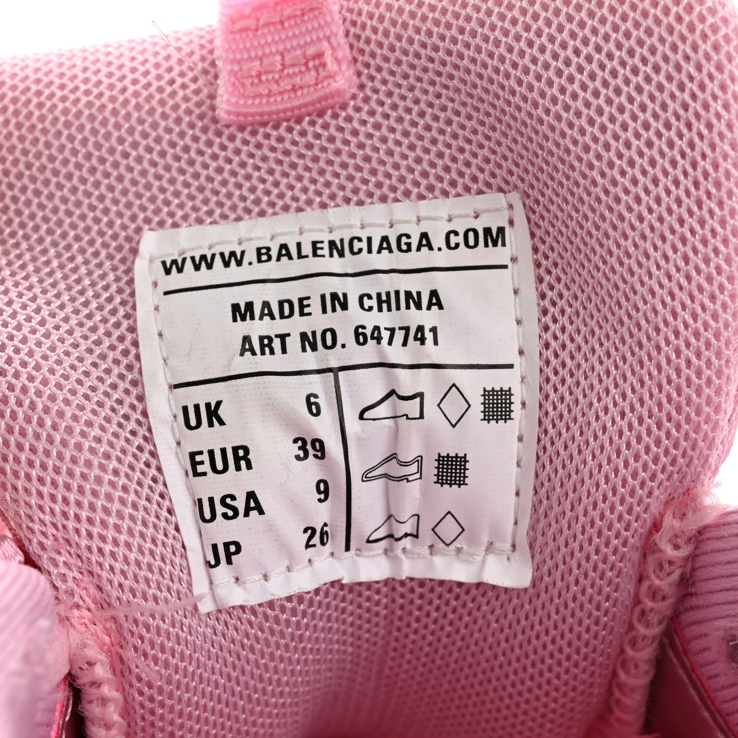 Rubber Mesh Fabric Clear Sole Womens Track Sneakers 39 Pink