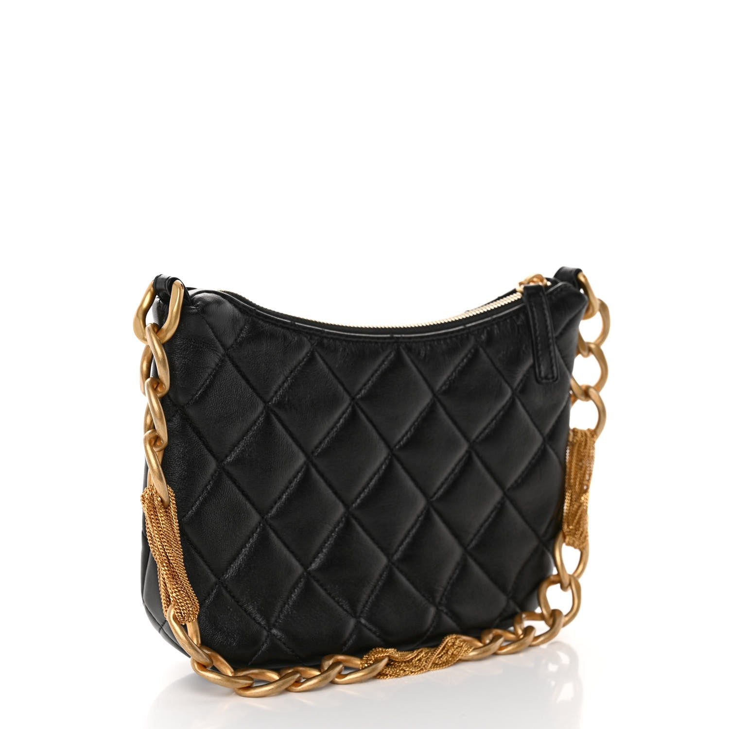 Chanel Lambskin Quilted CC Chain Hobo Black 3 of 11
