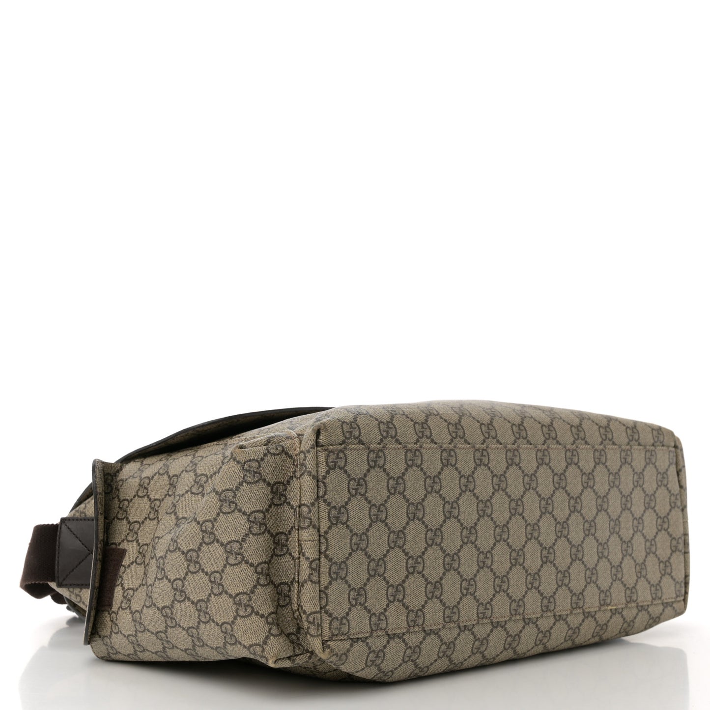 GG Plus Monogram Messenger Diaper Bag Dark Brown