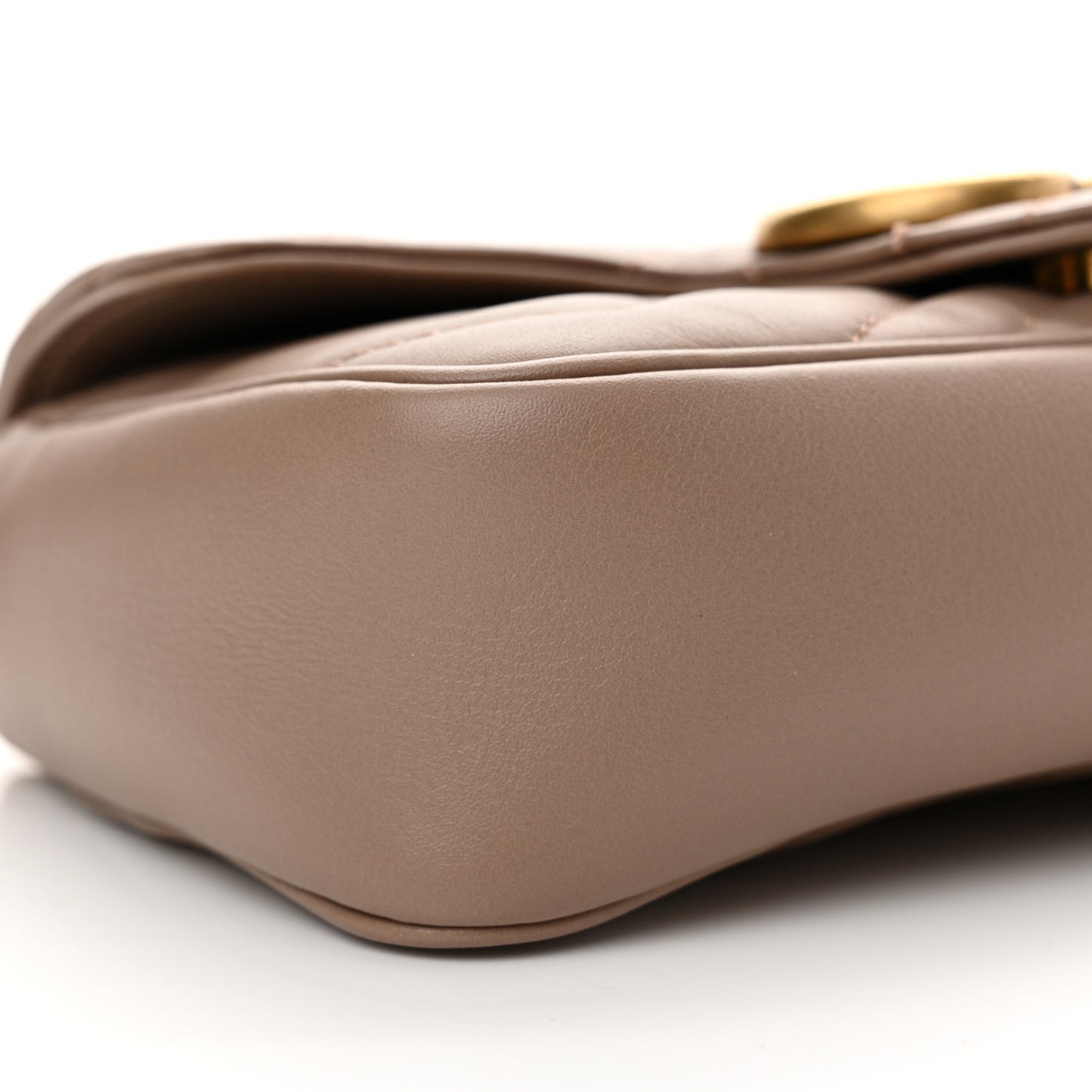 Calfskin Matelasse Super Mini GG Marmont Shoulder Bag Porcelain Rose