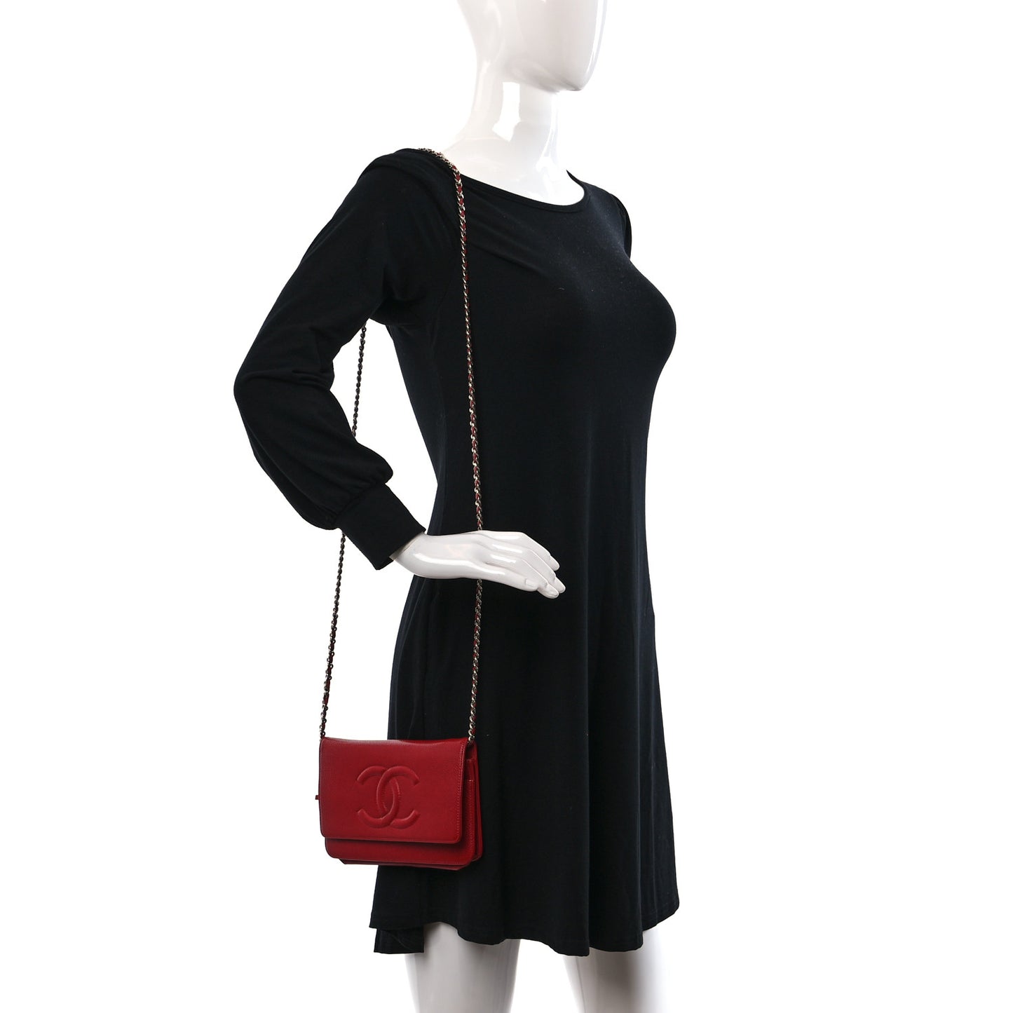 Caviar Timeless CC Wallet on Chain WOC Red