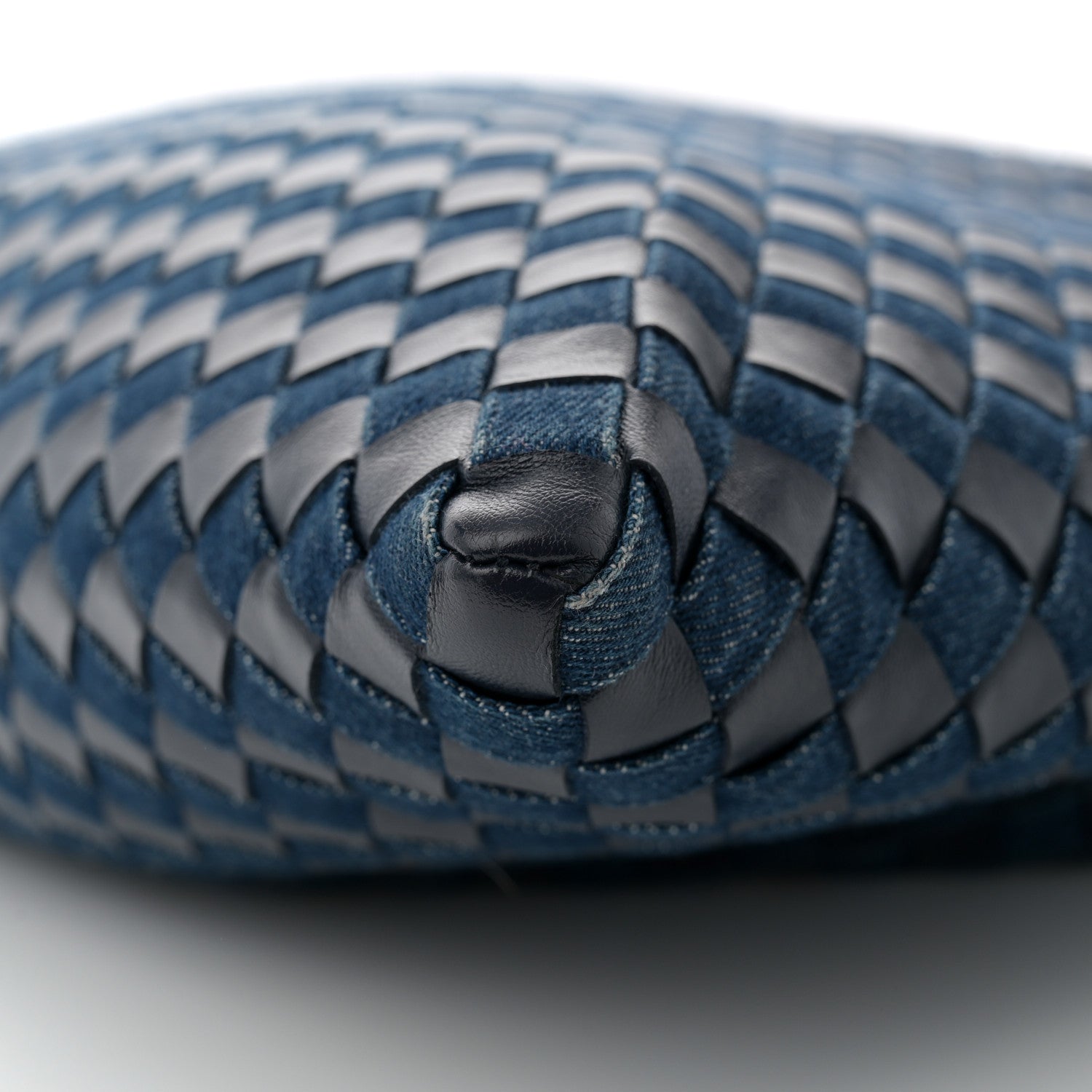 Bottega Veneta Denim Calfskin Intrecciato Large Hop Abyss Indigo 10 of 10