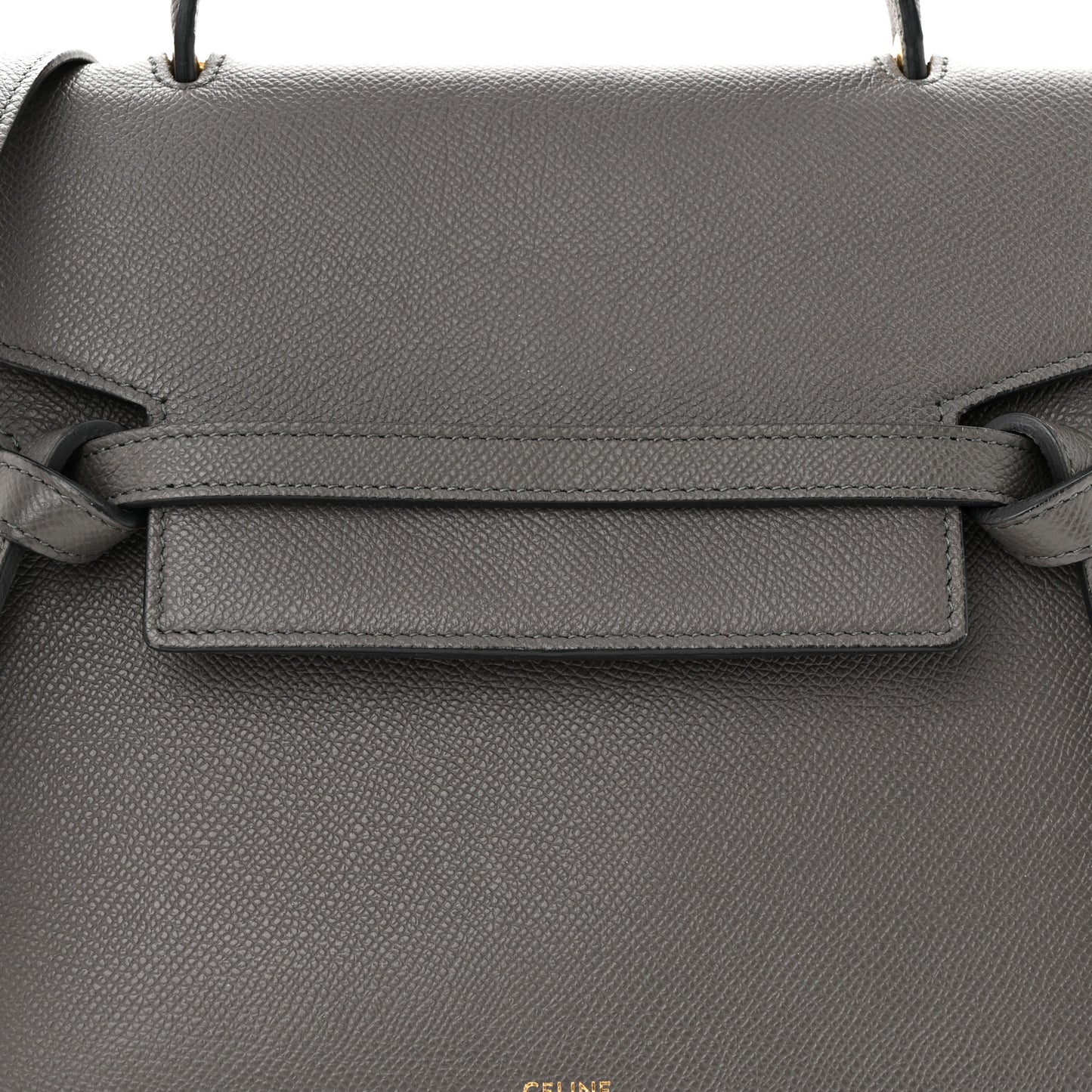 Grained Calfskin Mini Belt Bag Grey