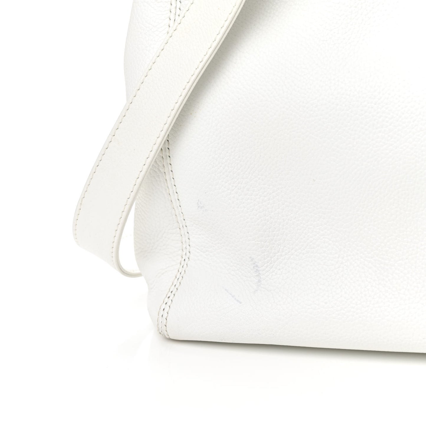Calfskin Cerf Executive Shopper Tote White