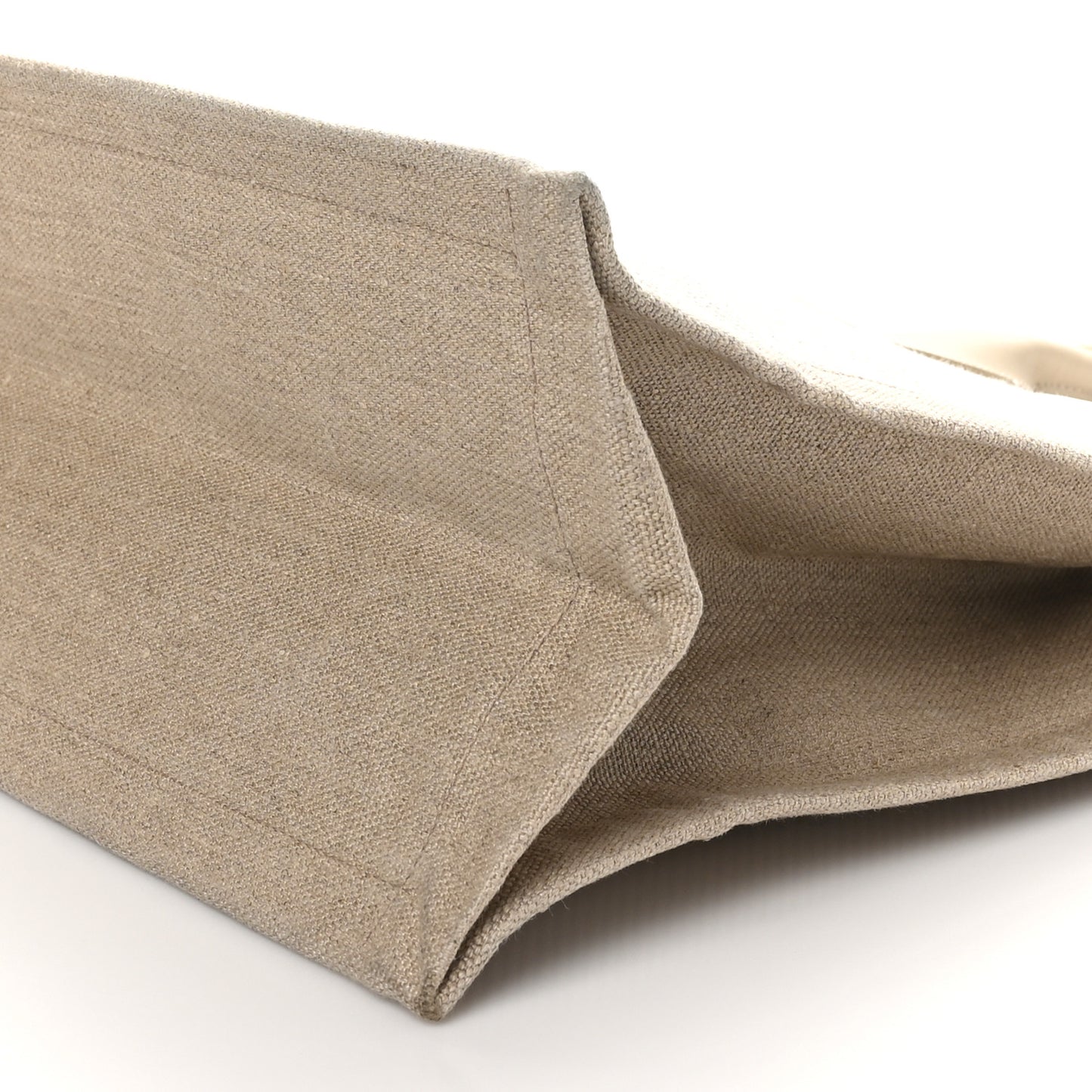 Linen Calfskin Rive Gauche Tote Beige Sea Salt