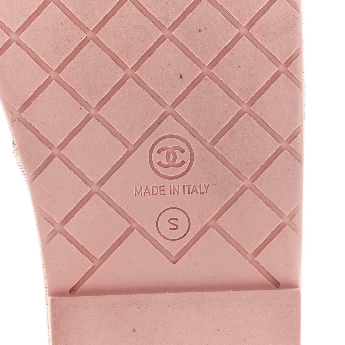 Lambskin CC Flat Mules S Light Pink