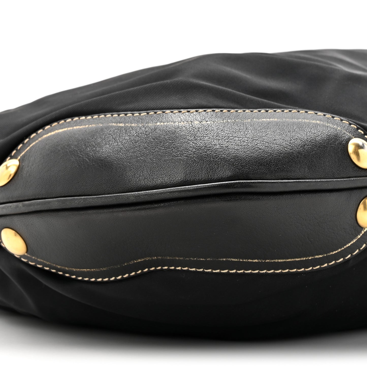 Tessuto Nylon Soft Calf Small Tote Black