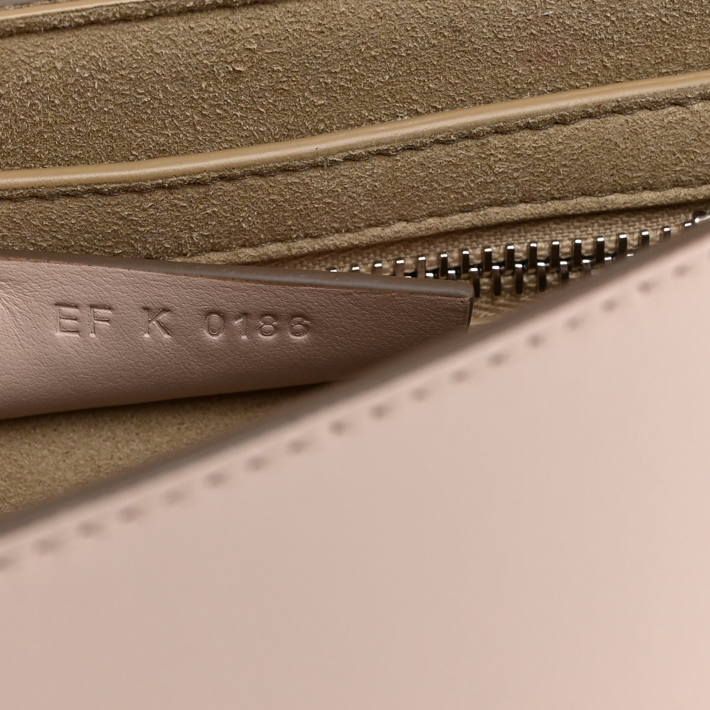 Calfskin Bow Cut Chain Wallet Light Pink