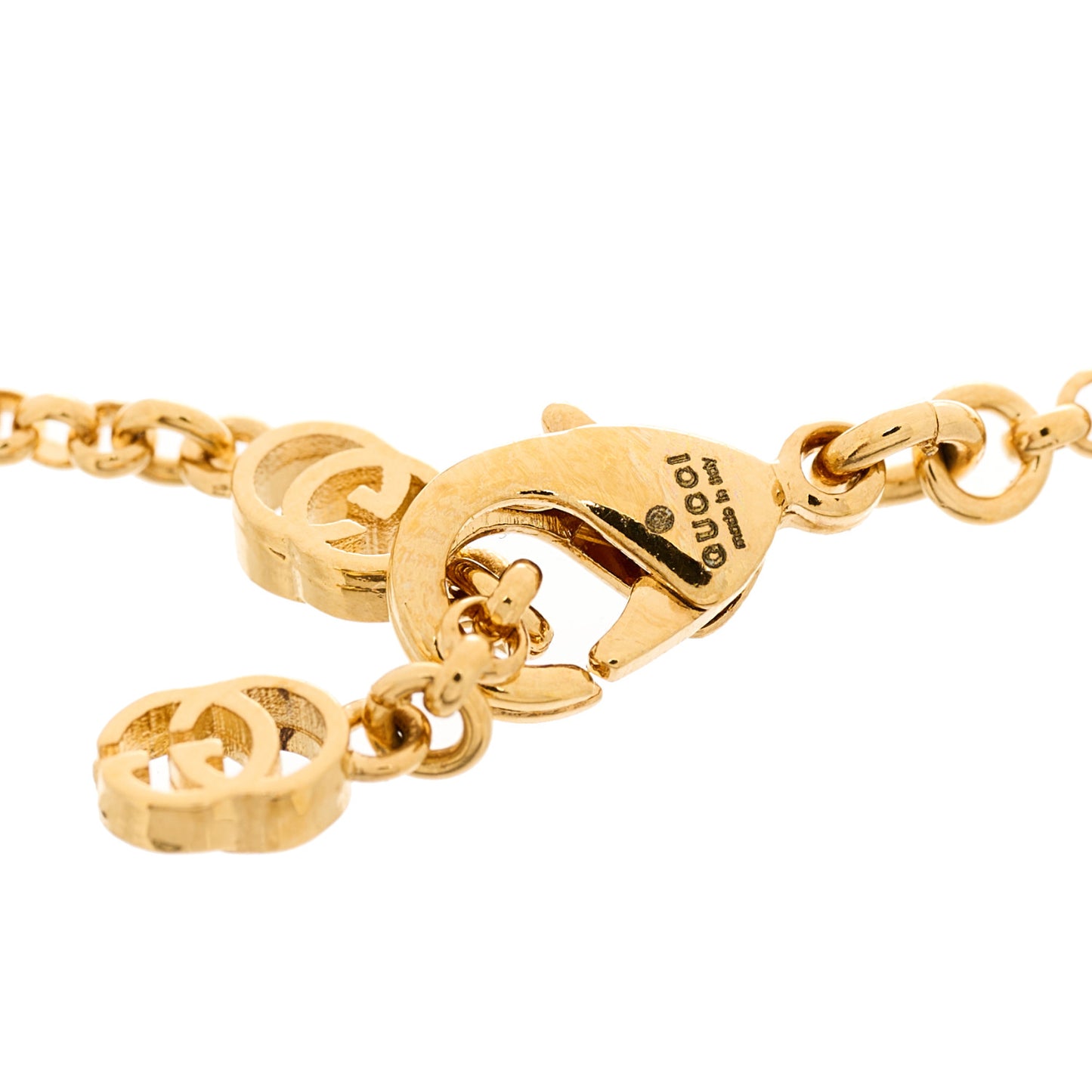 Metal Interlocking G Cupcake Charm Bracelet Gold Multicolor