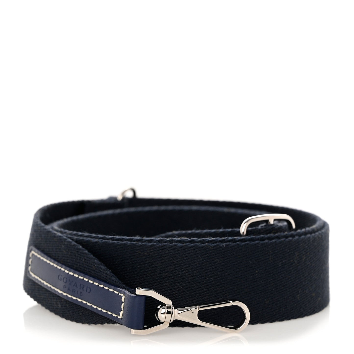 Canvas Calfskin Adjustable Shoulder Strap Navy