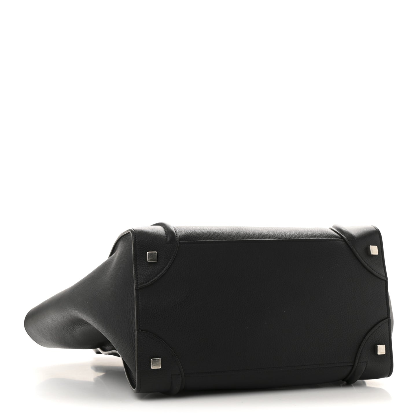 Drummed Calfskin Mini Luggage Black