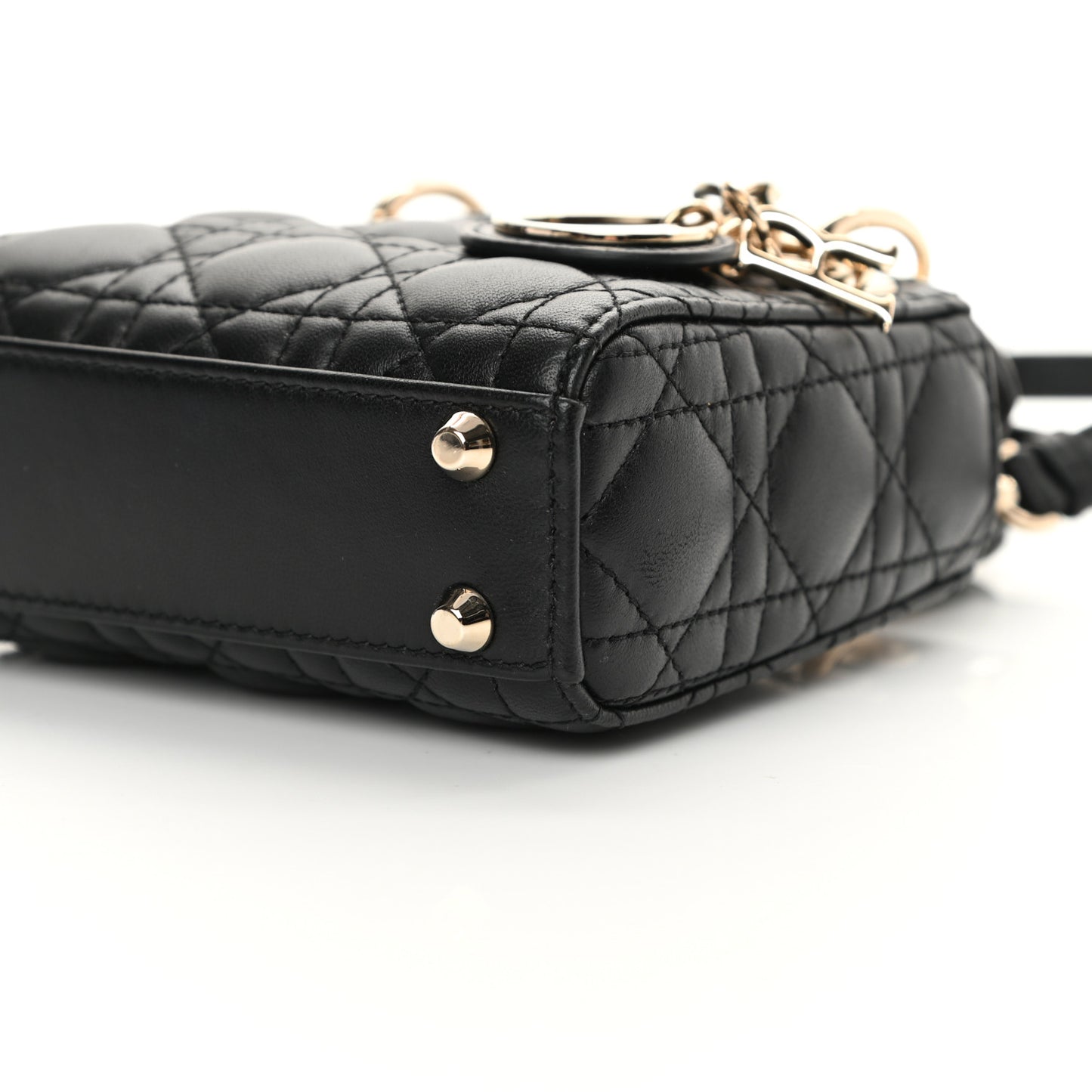 Lambskin Cannage Micro Lady Dior Black
