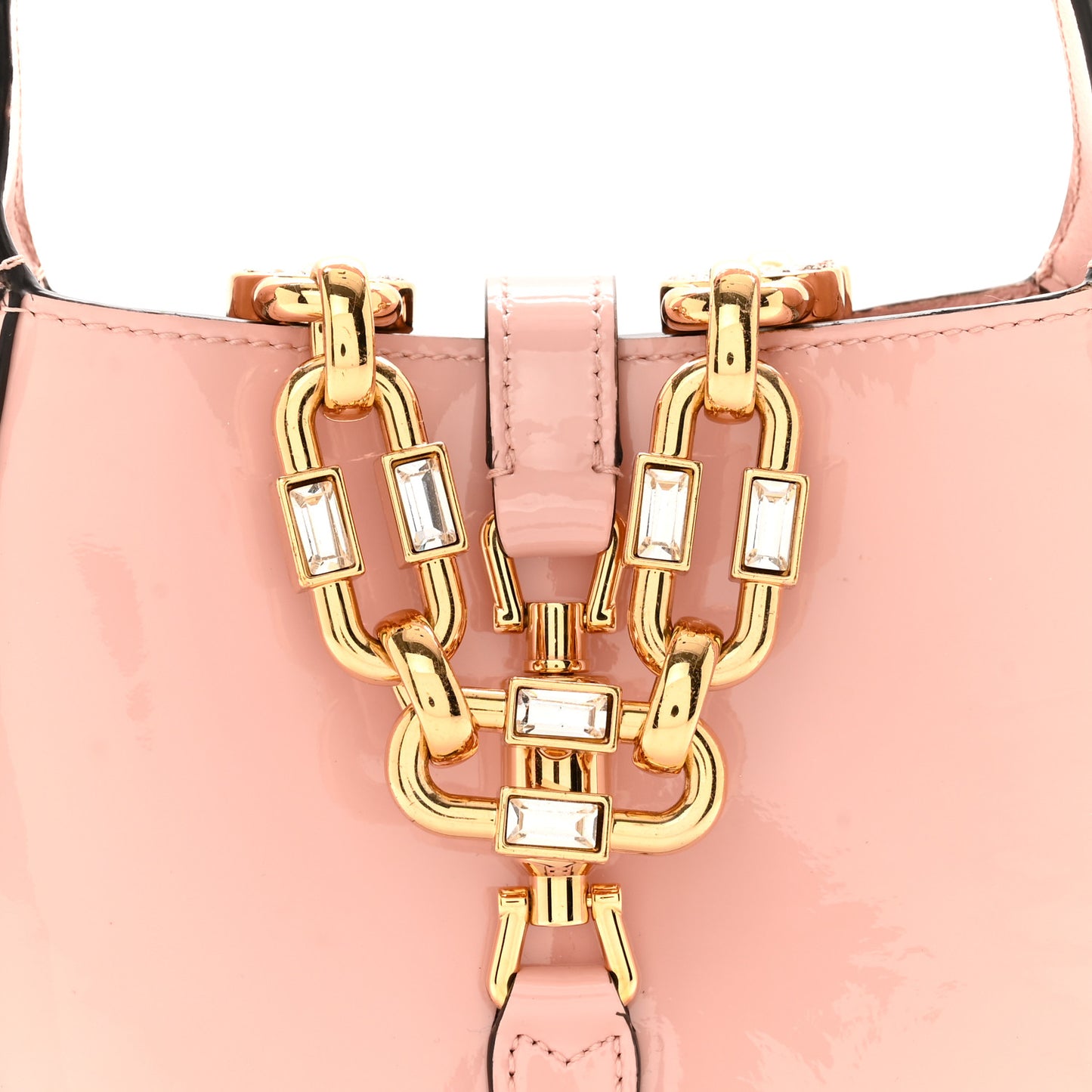 Patent Mini Jackie 1961 Crystal Hobo Pink