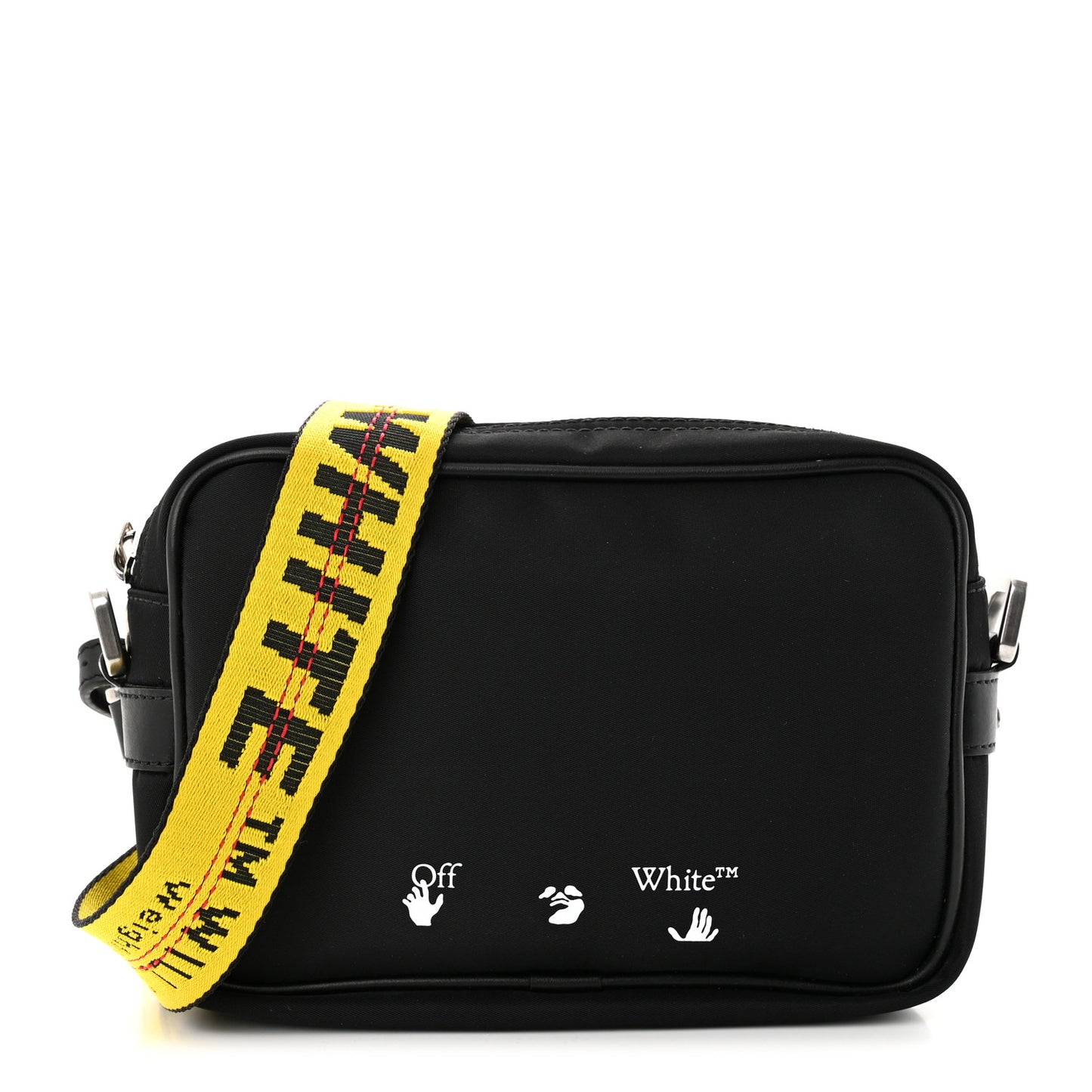 Nylon Logo Print Crossbody Bag Black