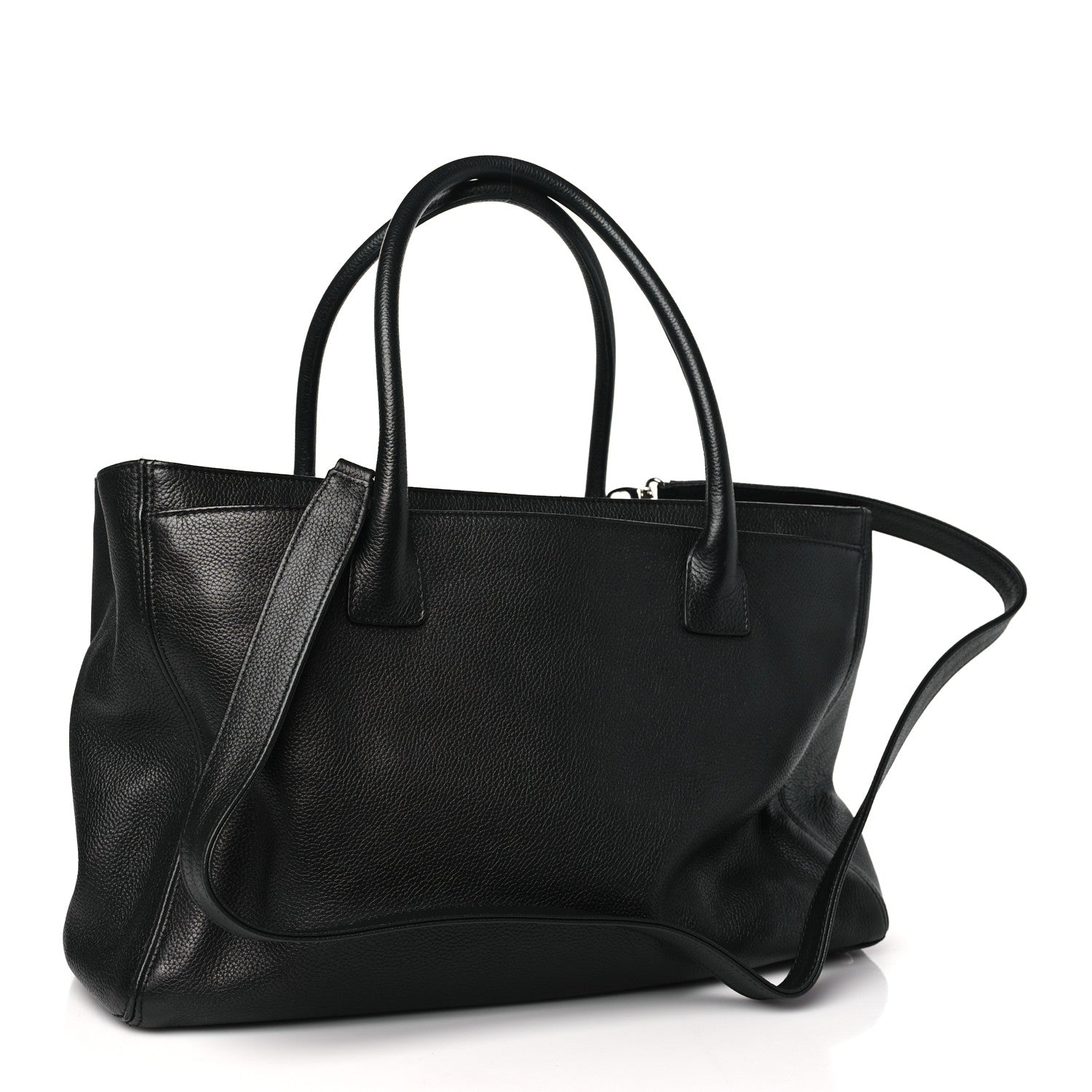 Chanel Calfskin Cerf Executive Shopper Tote Black 4 of 12