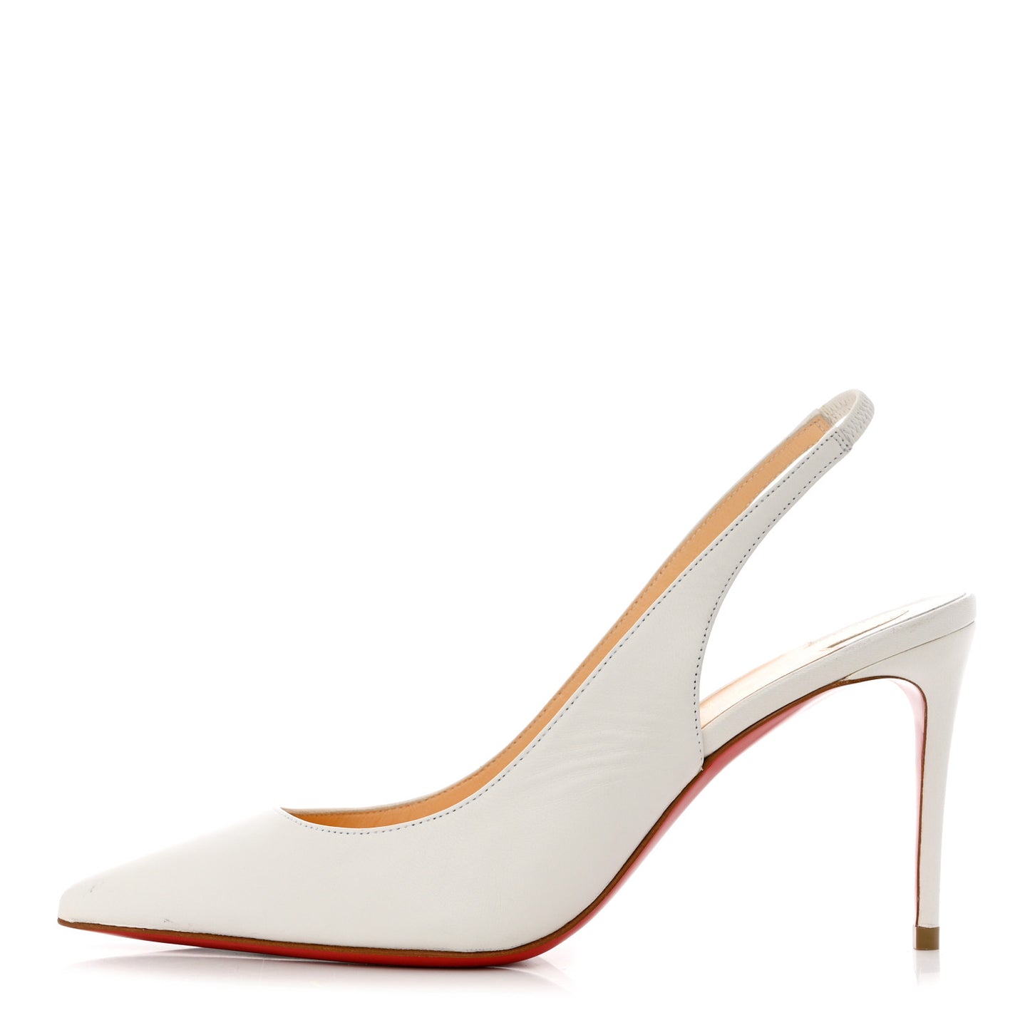 Calfskin Kate Slingback 85 Pumps 36.5 White