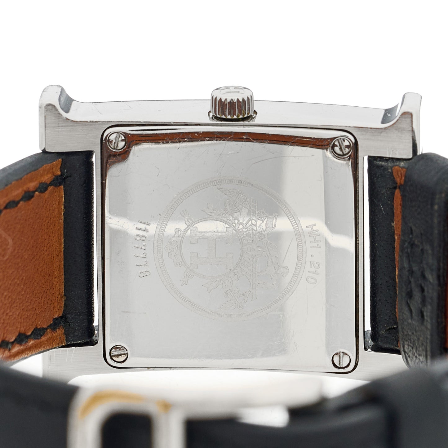 Stainless Steel Barenia 21mm Heure H Hour Quartz Watch Noir