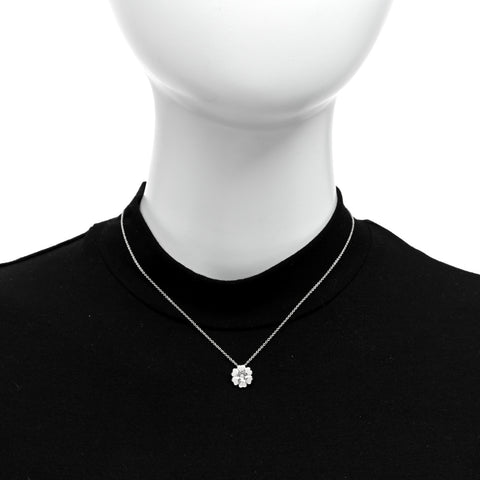Sterling Diamond Paloma Picasso Flower Heart Pendant Necklace