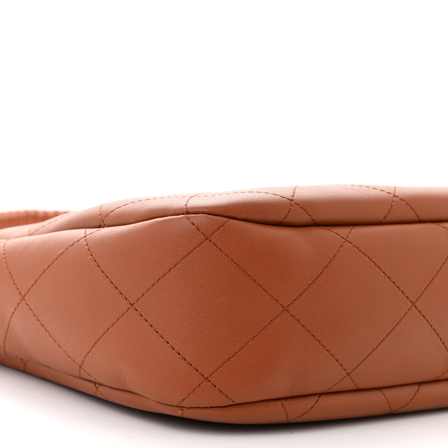 Chanel Calfskin Quilted Braided Handle Chain Hobo Brown 9 of 14