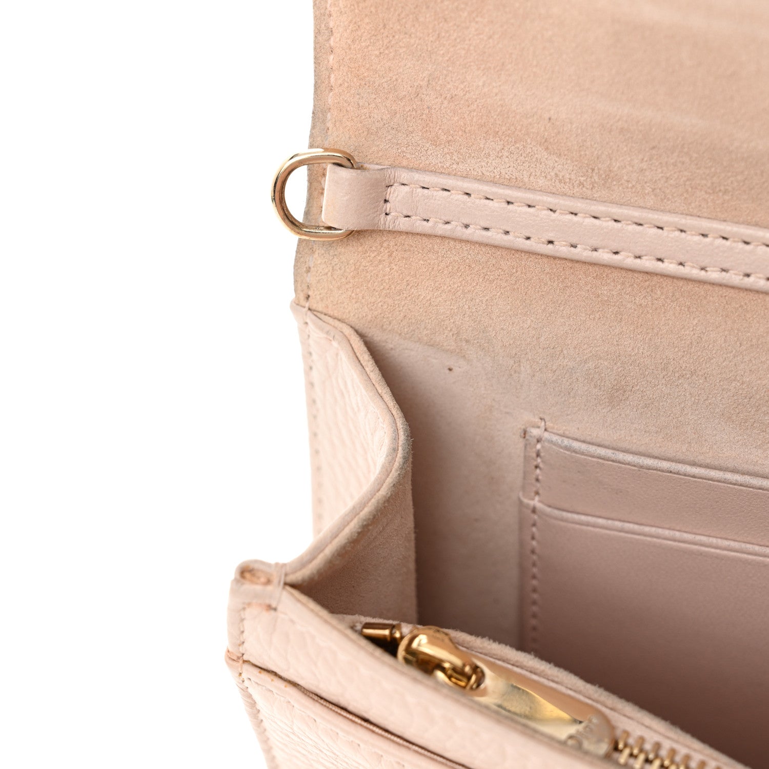 Christian Dior Grained Calfskin Diorama Wallet on Chain Pouch Rose Poudre 12 of 12