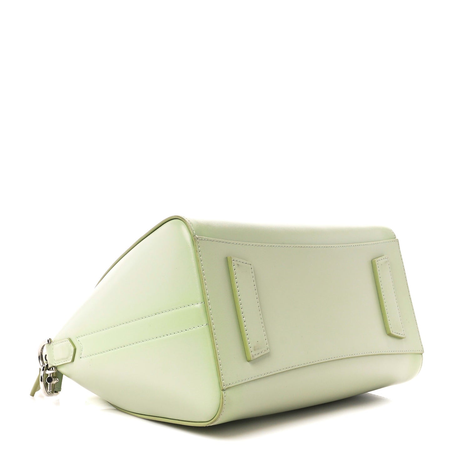 Shiny Lord Calfskin Mini Antigona Aqua Green