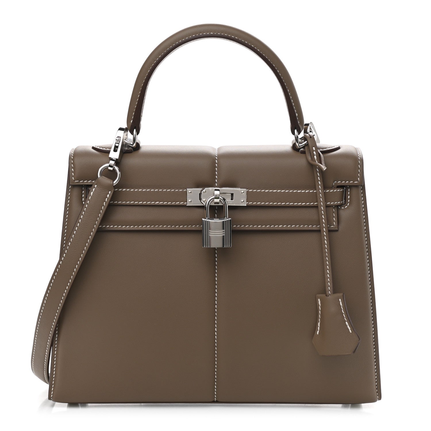 Hermes Swift Kelly Padded Sellier 25 Etoupe 1 of 10