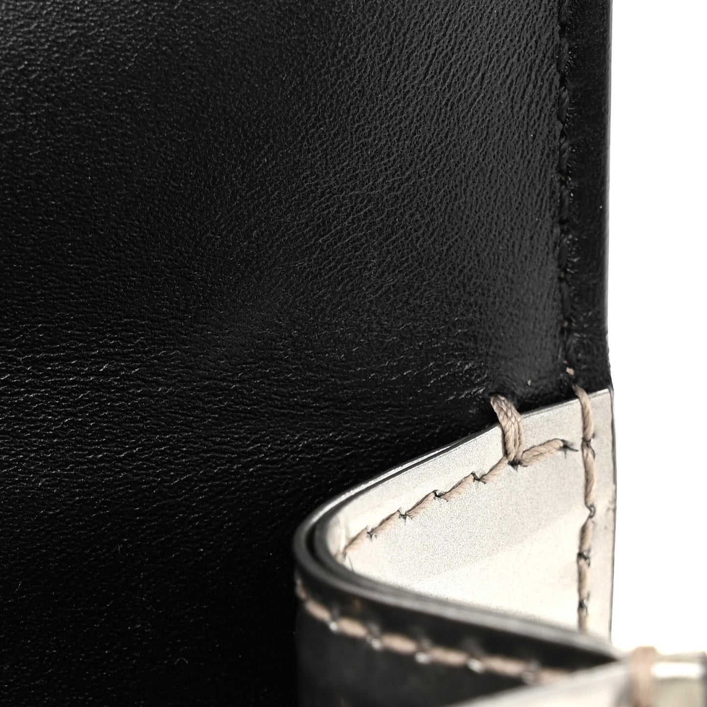 Metallic Calfskin Serpenti Forever Top Handle Silver