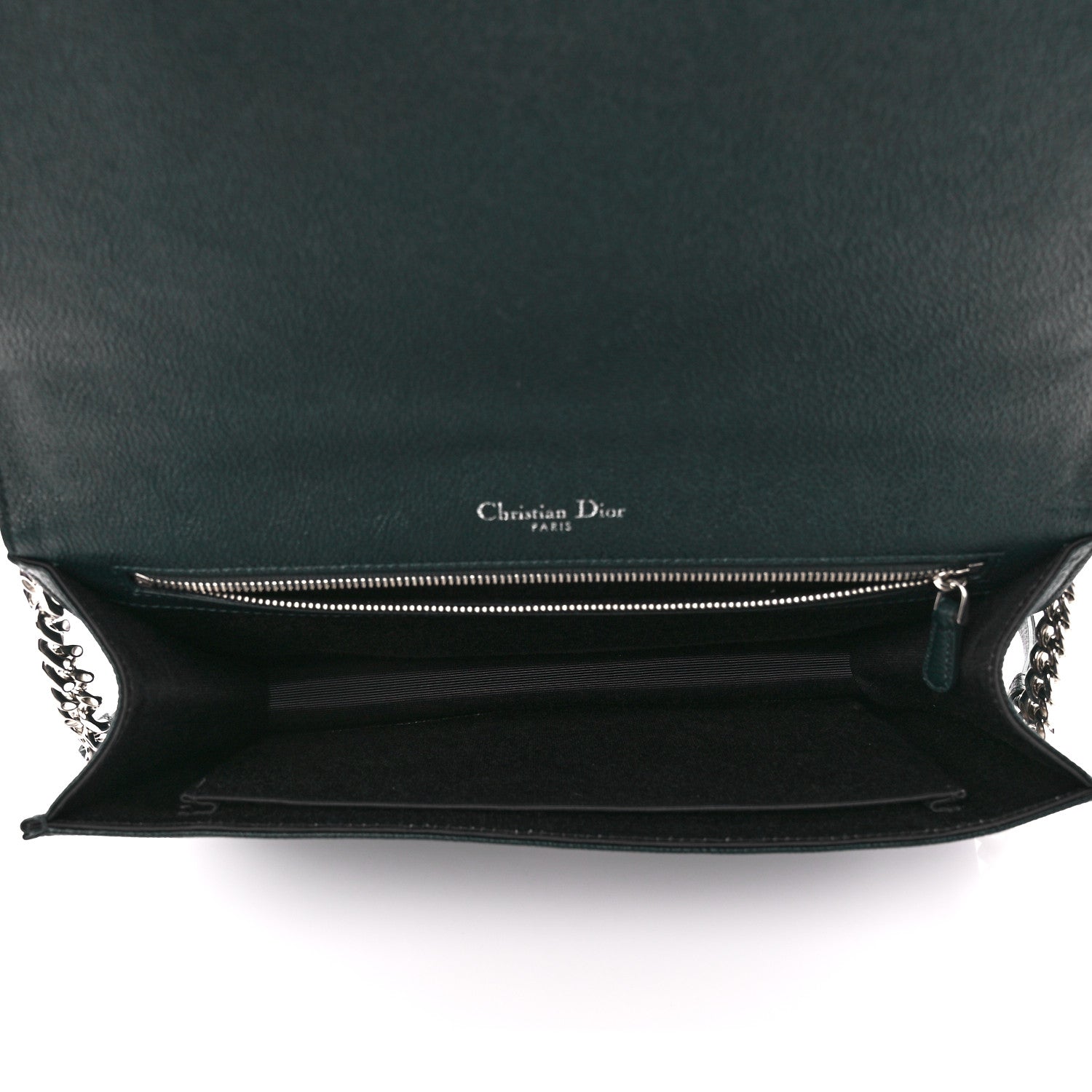 Christian Dior Grained Calfskin Large Diorama Flap Bag Green 5 of 11