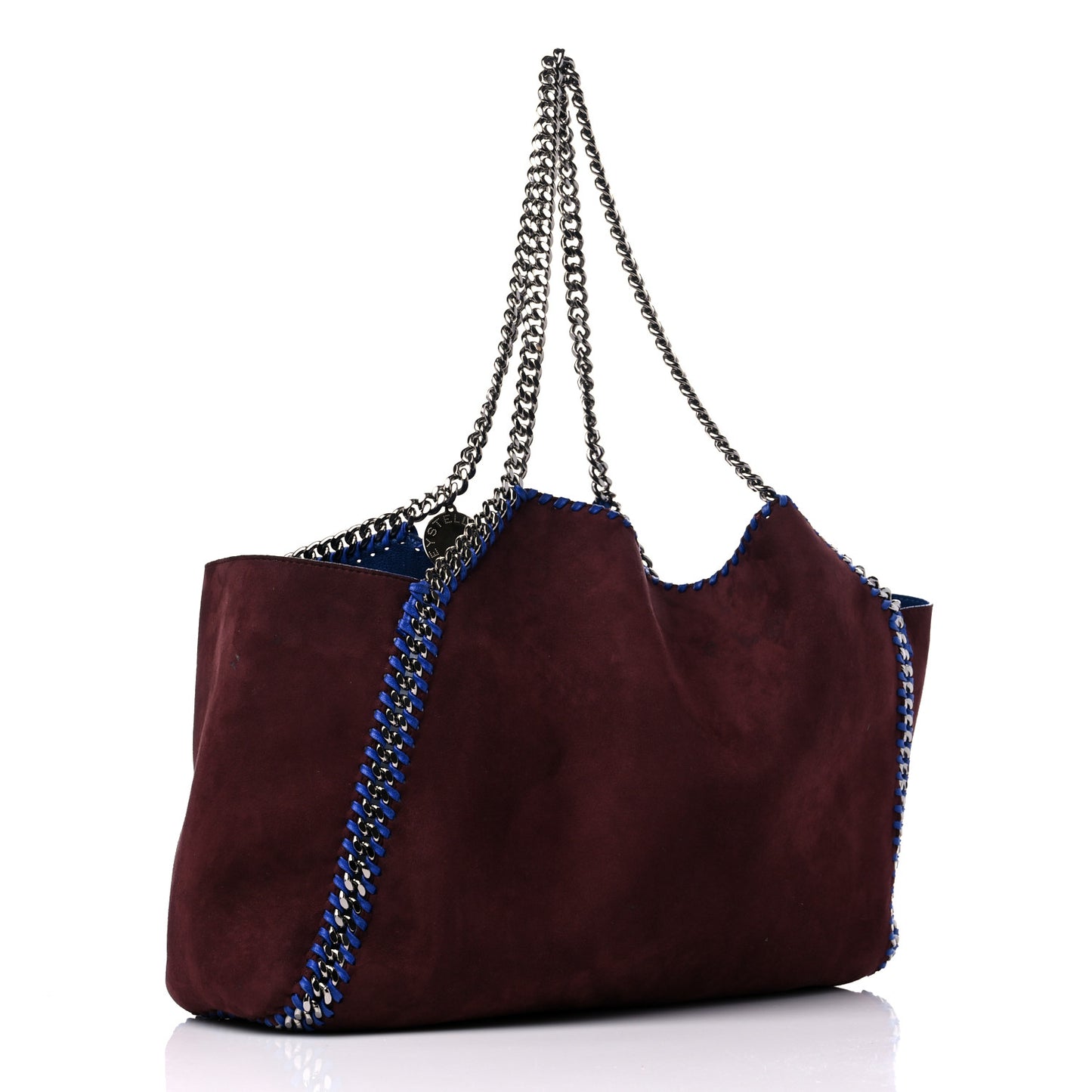 Chamois Shiny Dotted Reversible Tote Blue