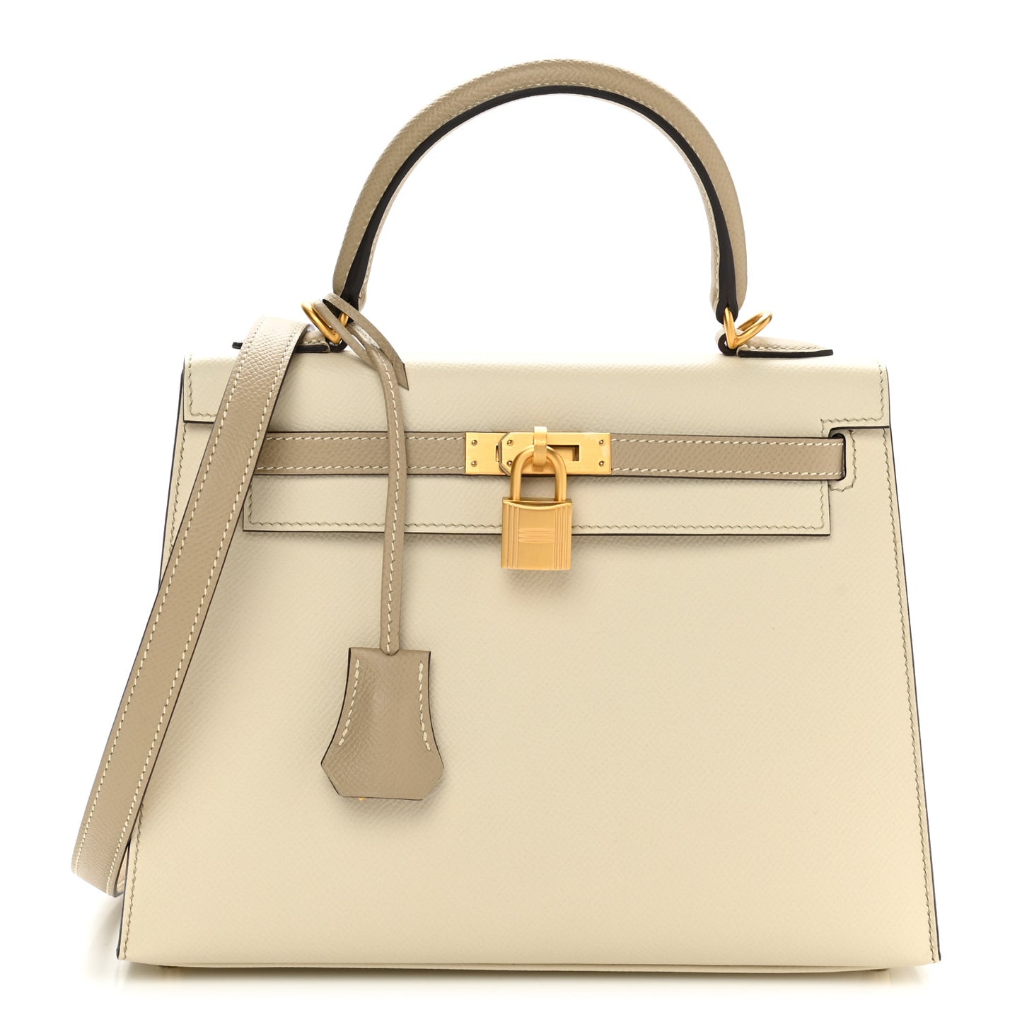 Epsom Bi-Color Horseshoe Kelly Sellier 25 Craie Trench