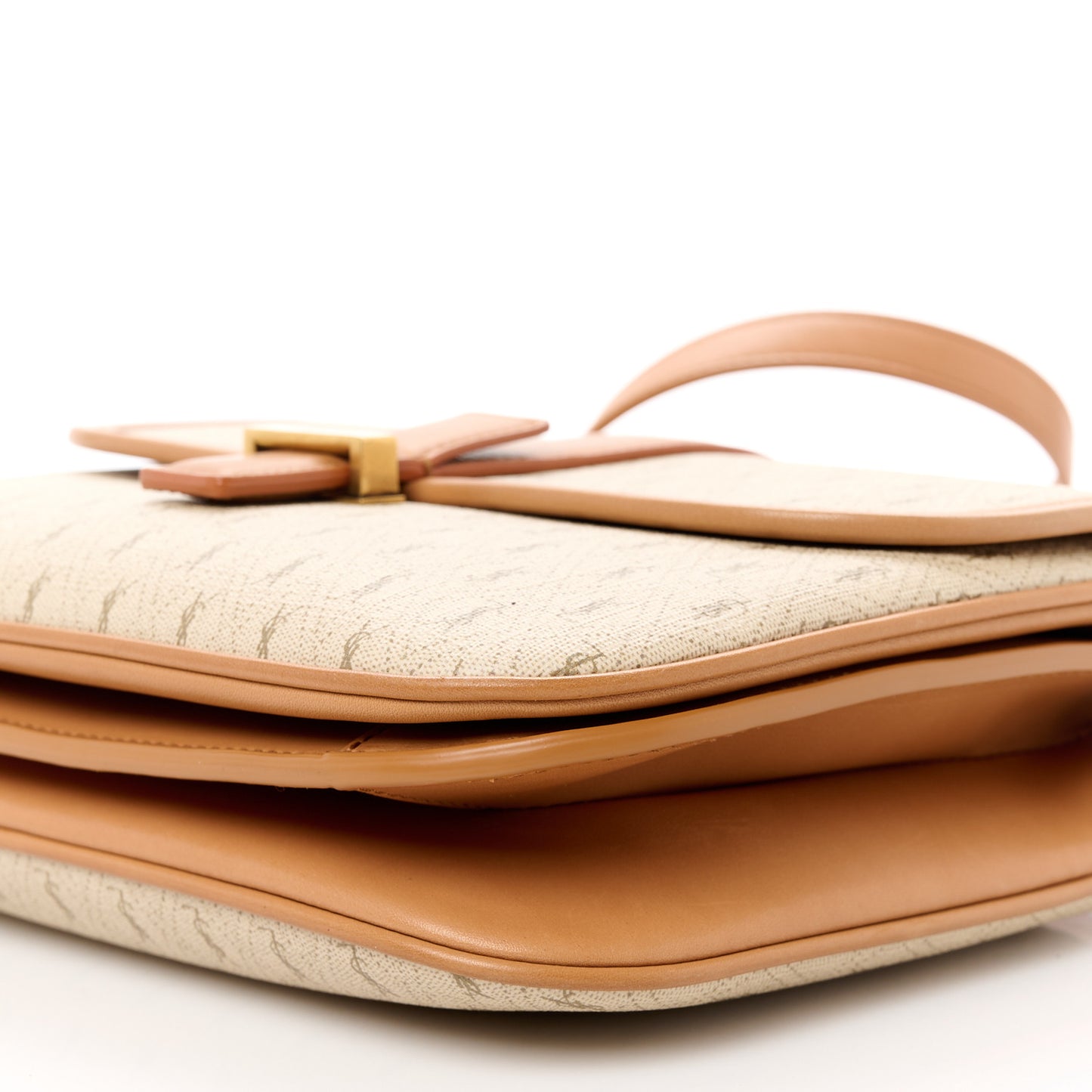 Canvas All-Over Monogram Small Le Monogramme Satchel Beige Kaki Brown Gold