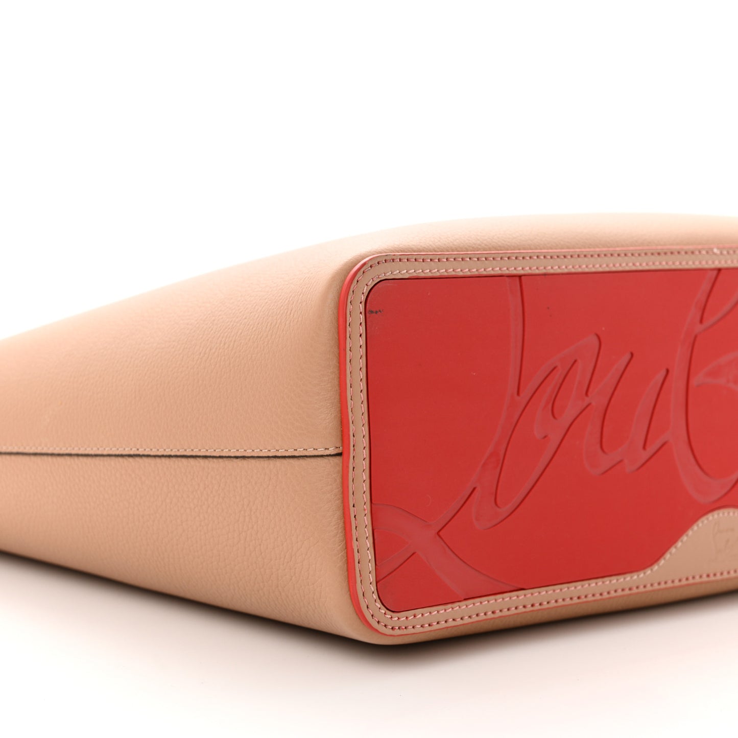 Calfskin Empire Spikes Small East West Cabata Tote Nude