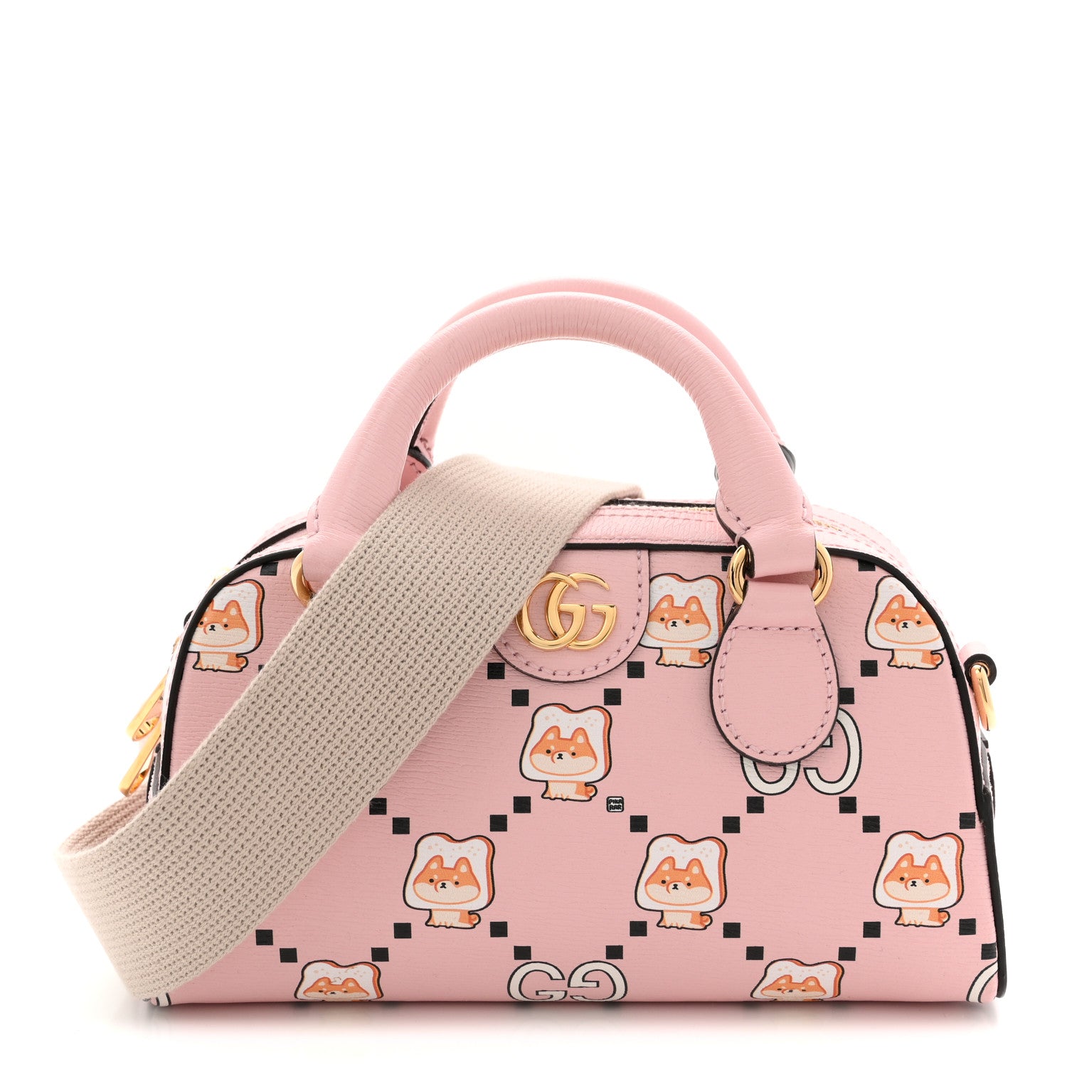 O*ド様 GUCCI ピンクレザー ぬいぐるみ PEANUTS HOTEL ROOM64 PVCレザーぬいぐるみ ”HAPPINESS IS A WARM