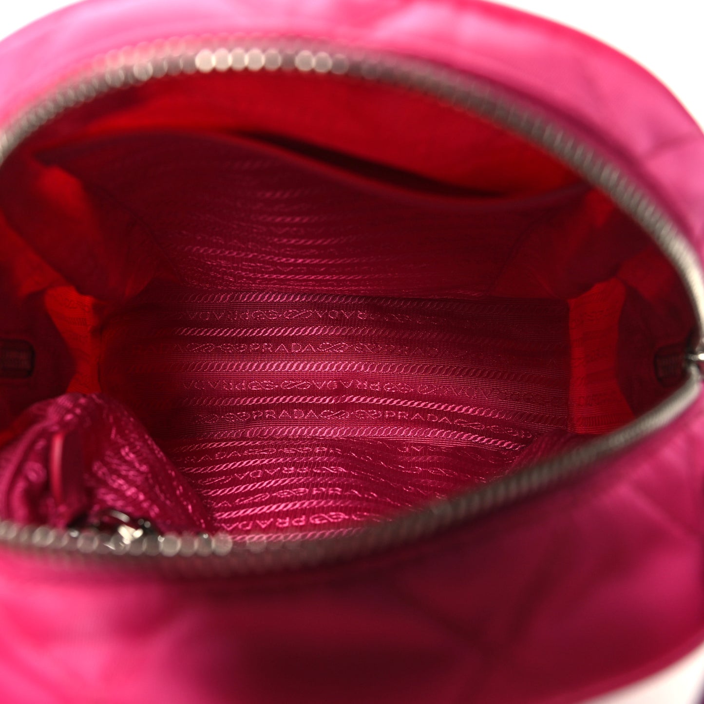 Nylon Tessuto Impuntu Quilted Backpack Fuxia