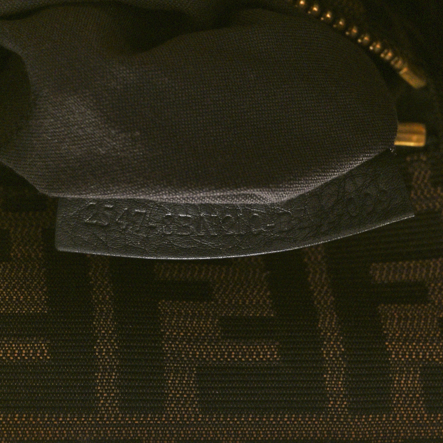 Fendi Goatskin Zucca Large Peekaboo Iconic Satchel Taupe Tobacco Moro 7 of 16