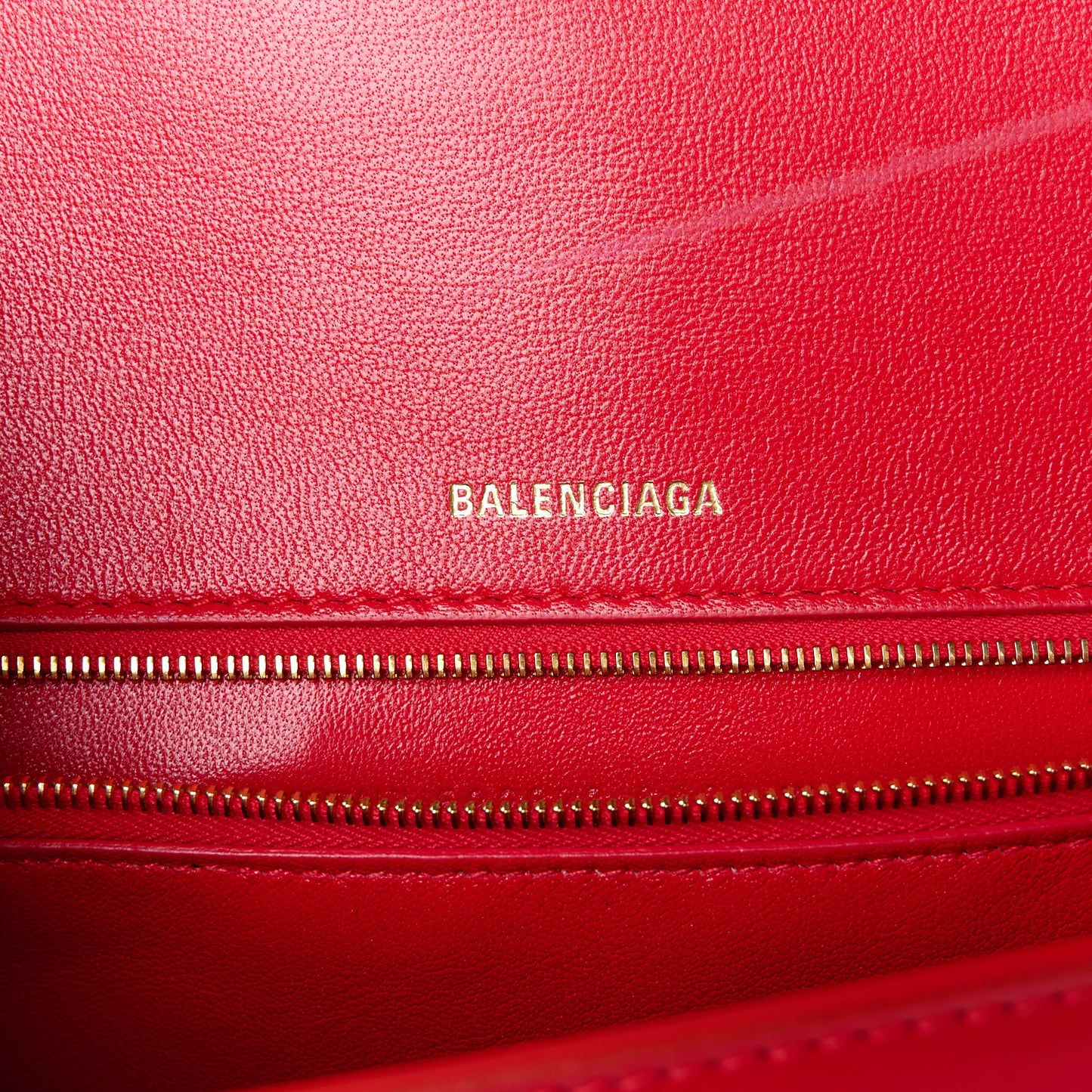 Shiny Box Calfskin Medium Hourglass Top Handle Bag Bright Red