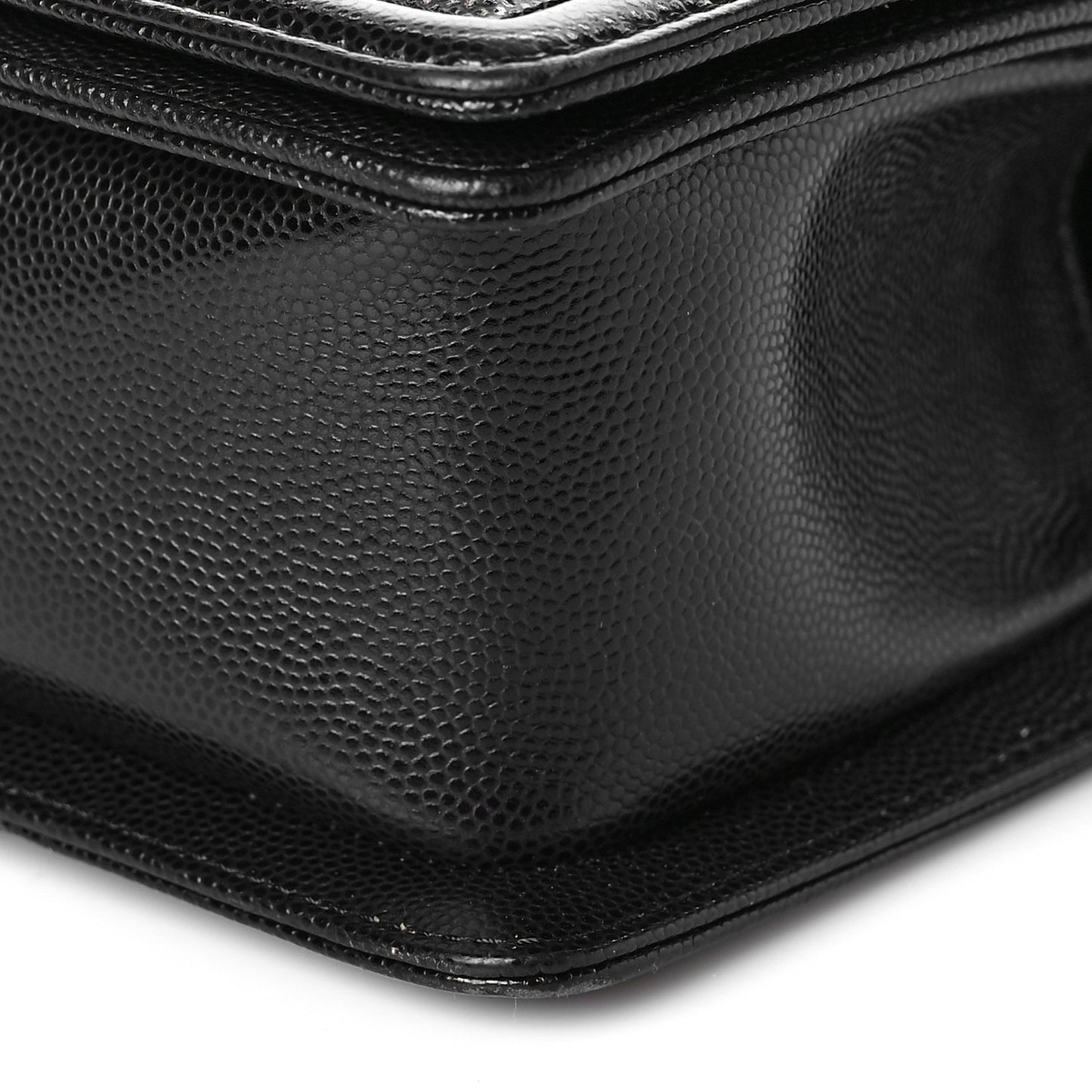 Caviar Quilted Small Boy Flap Black