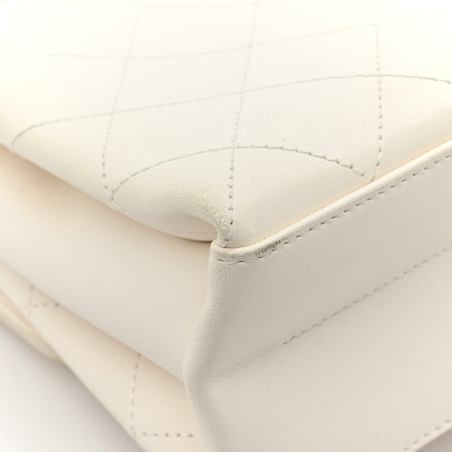 Lambskin Stitched Coco Luxe Small Flap Beige