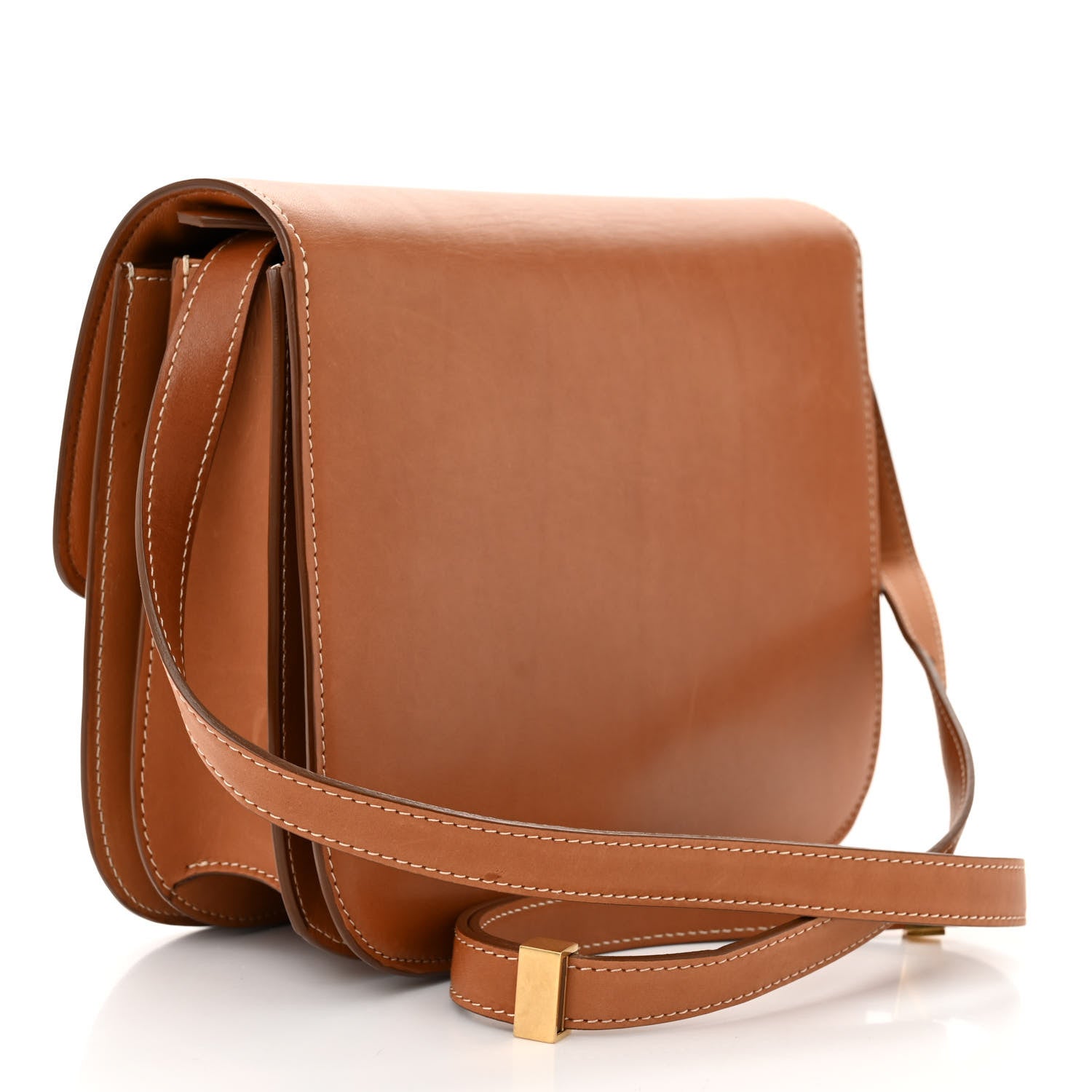 Celine Smooth Calfskin Medium Classic Box Flap Bag Camel 3 of 11