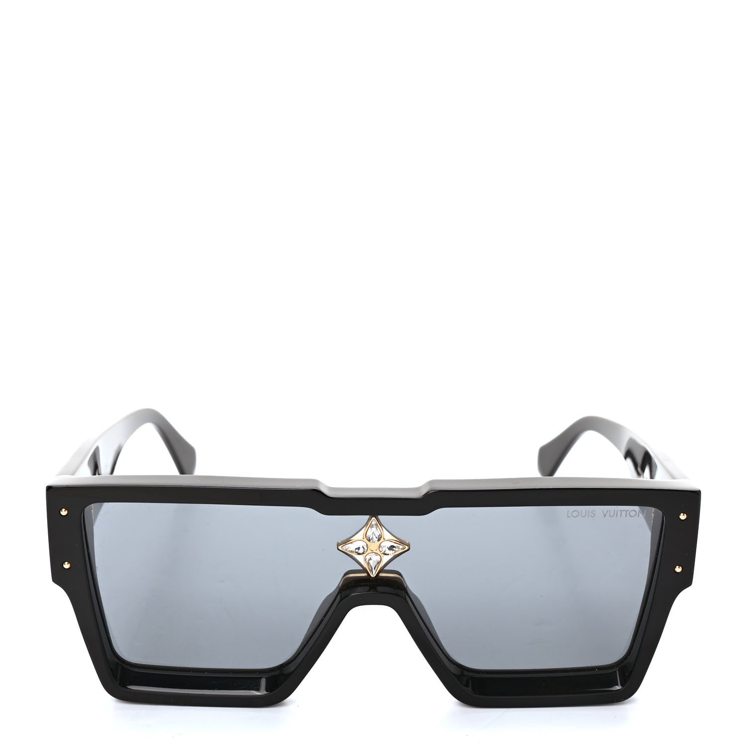 Louis Vuitton Acetate Swarovski Crystal Cyclone Sunglasses Z1547E Black 2 of 8